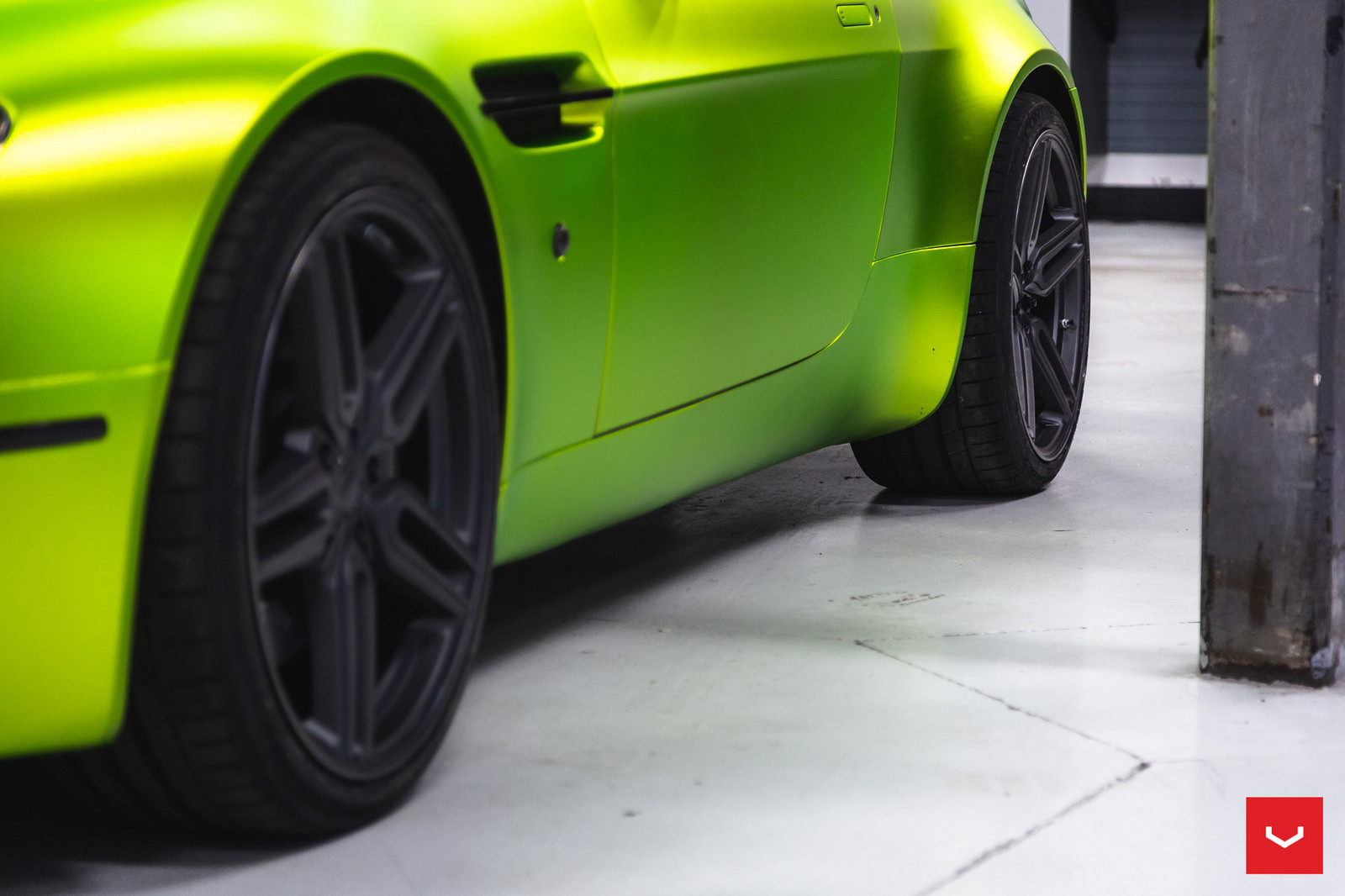 Lime Green Aston Martin Vantage on Vossen Wheels - Photo by Vossen