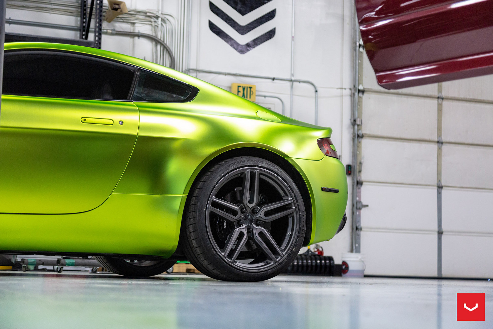 Vossen Forged Rims on Lime Green Aston Martin Vantage - Photo by Vossen