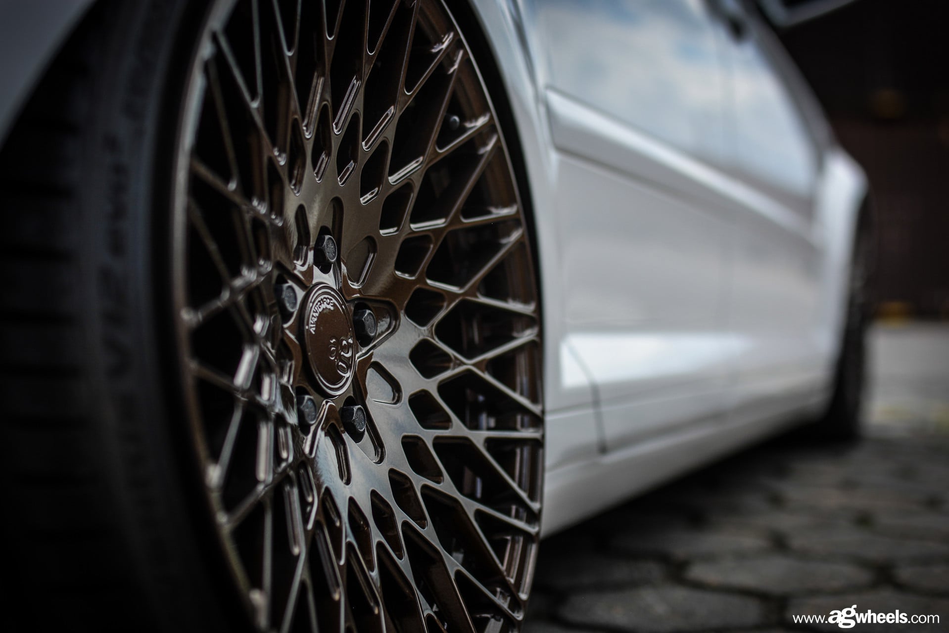 White Audi A3 with Custom Avant Garde Wheels - Photo by Avant Garde Wheels