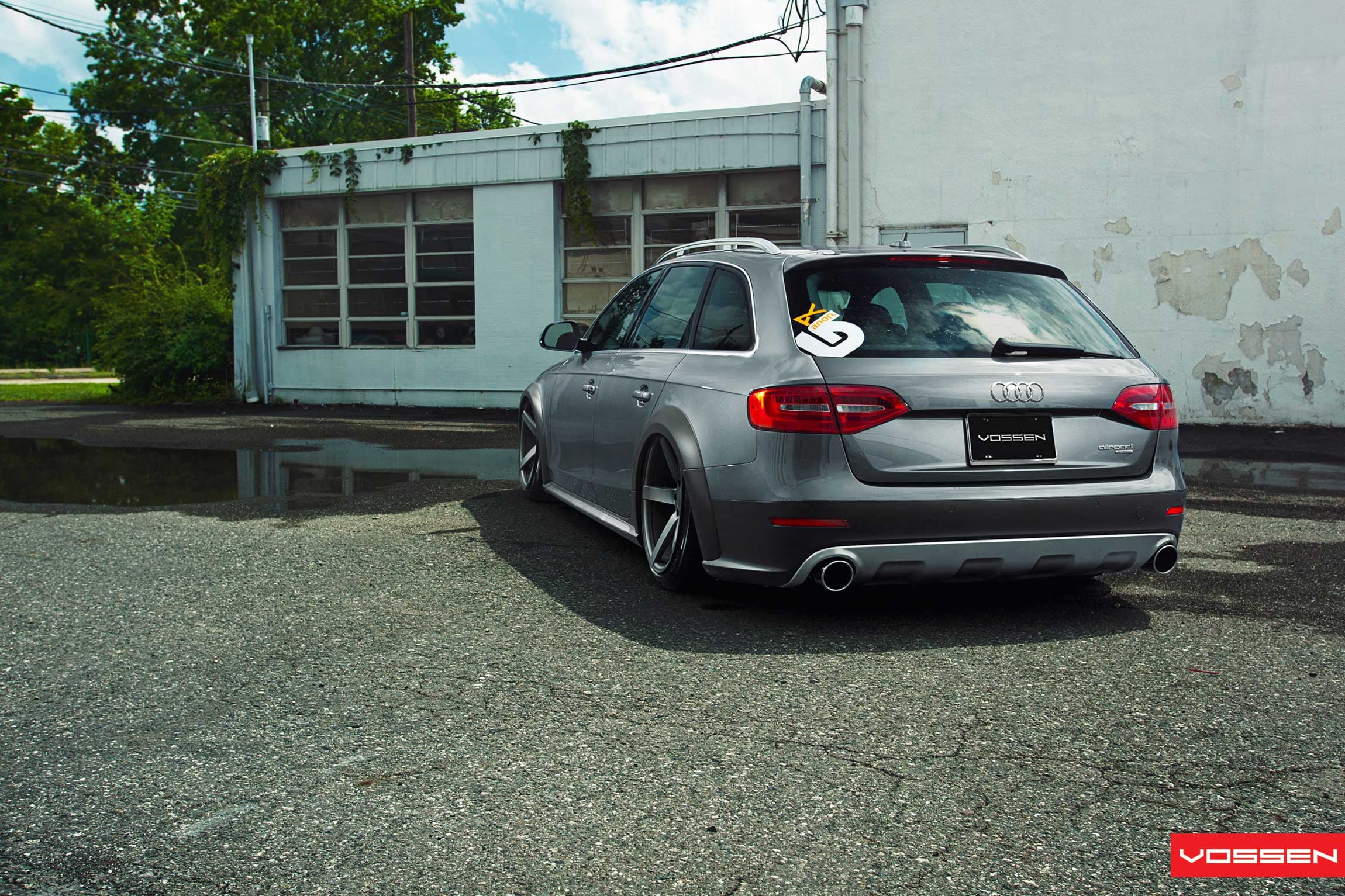Rear Diffuser with Single Exhaust Tips on Audi A4 Allroad - Photo by Vossen