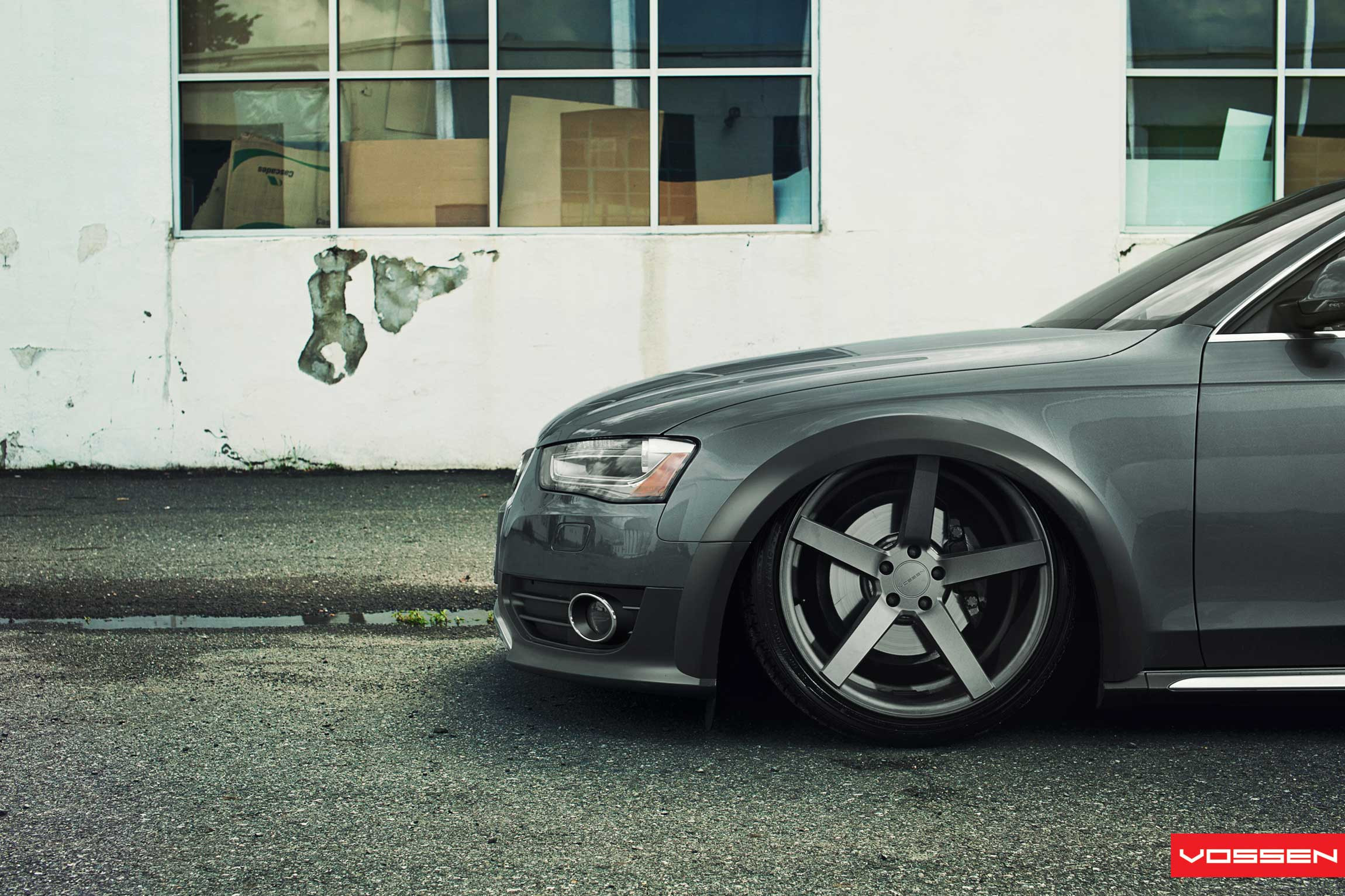 Audi A4 with Matte Smoke Vossen Wheels - Photo by Vossen