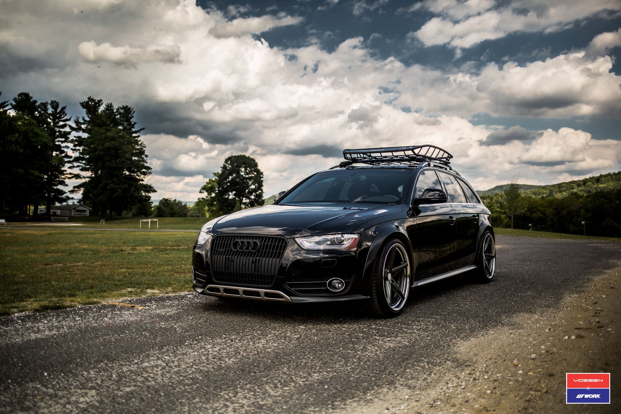 Black Audi A4 with Cargo Basket - Photo by Vossen