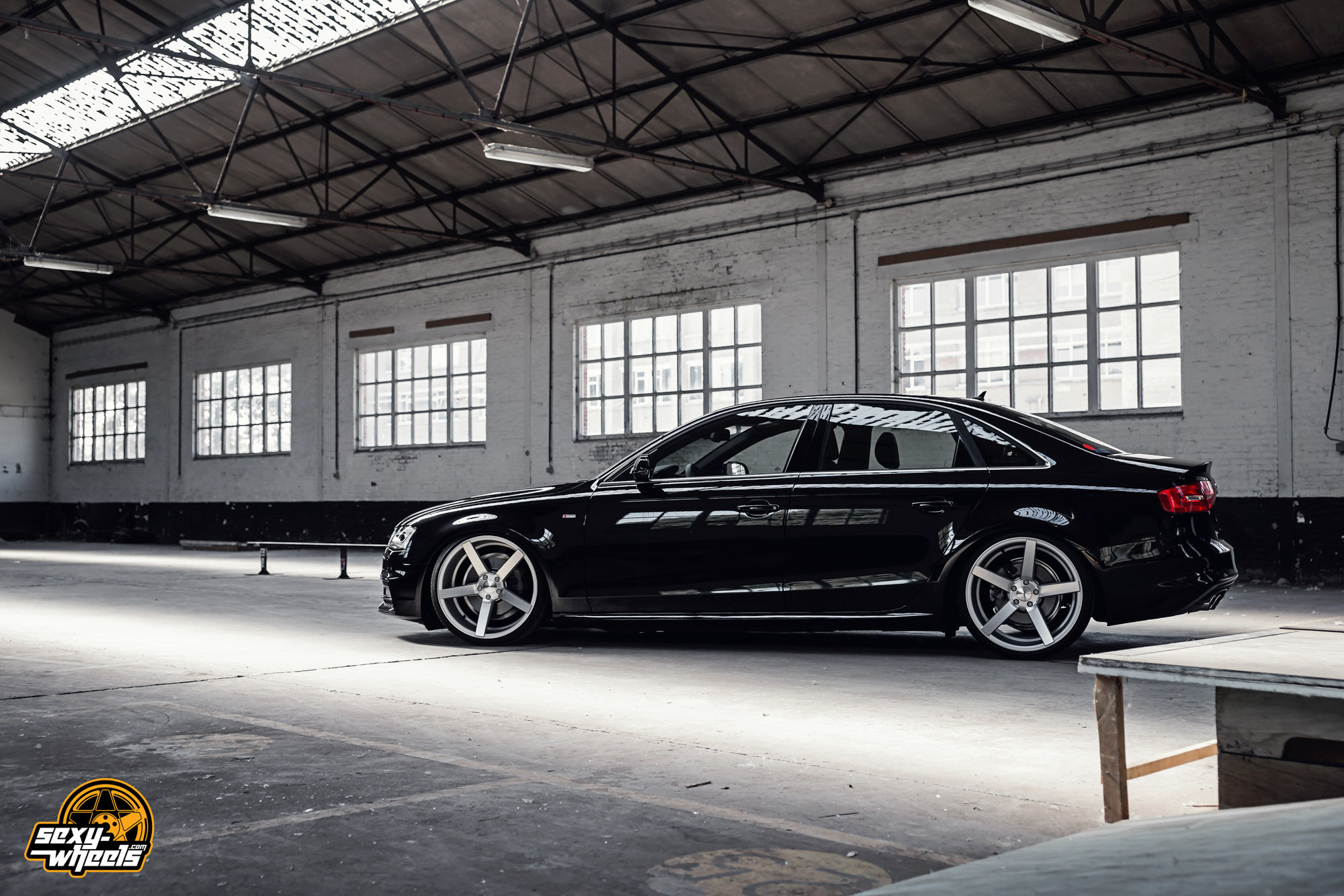 Vossen CV3R Custom Rims on Gloss Black Audi A4 - Photo by Vossen