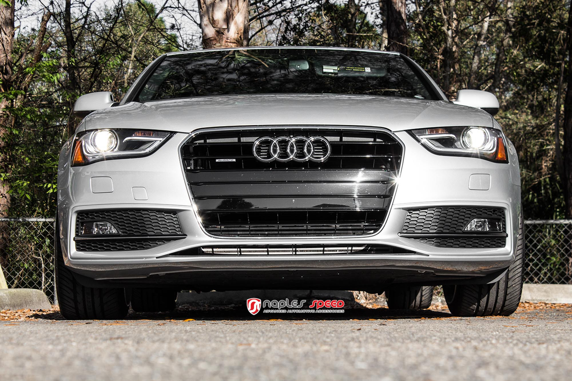 Aftermarket Gloss Black Grille on Audi A4 - Photo by Vossen