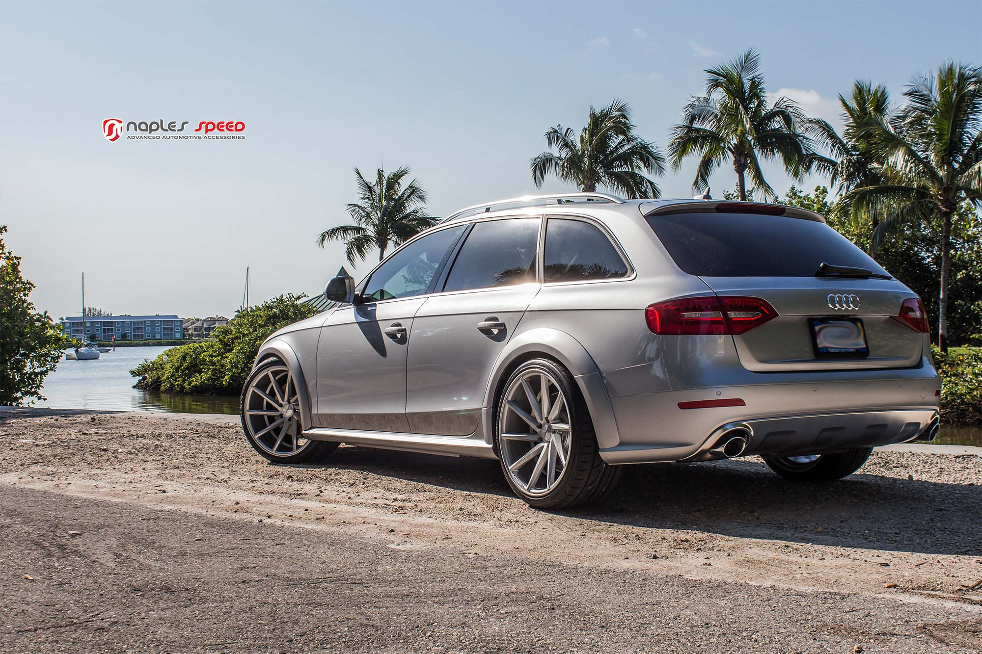 Chrome Rear Bumper Cover on Audi A4 - Photo by Vossen