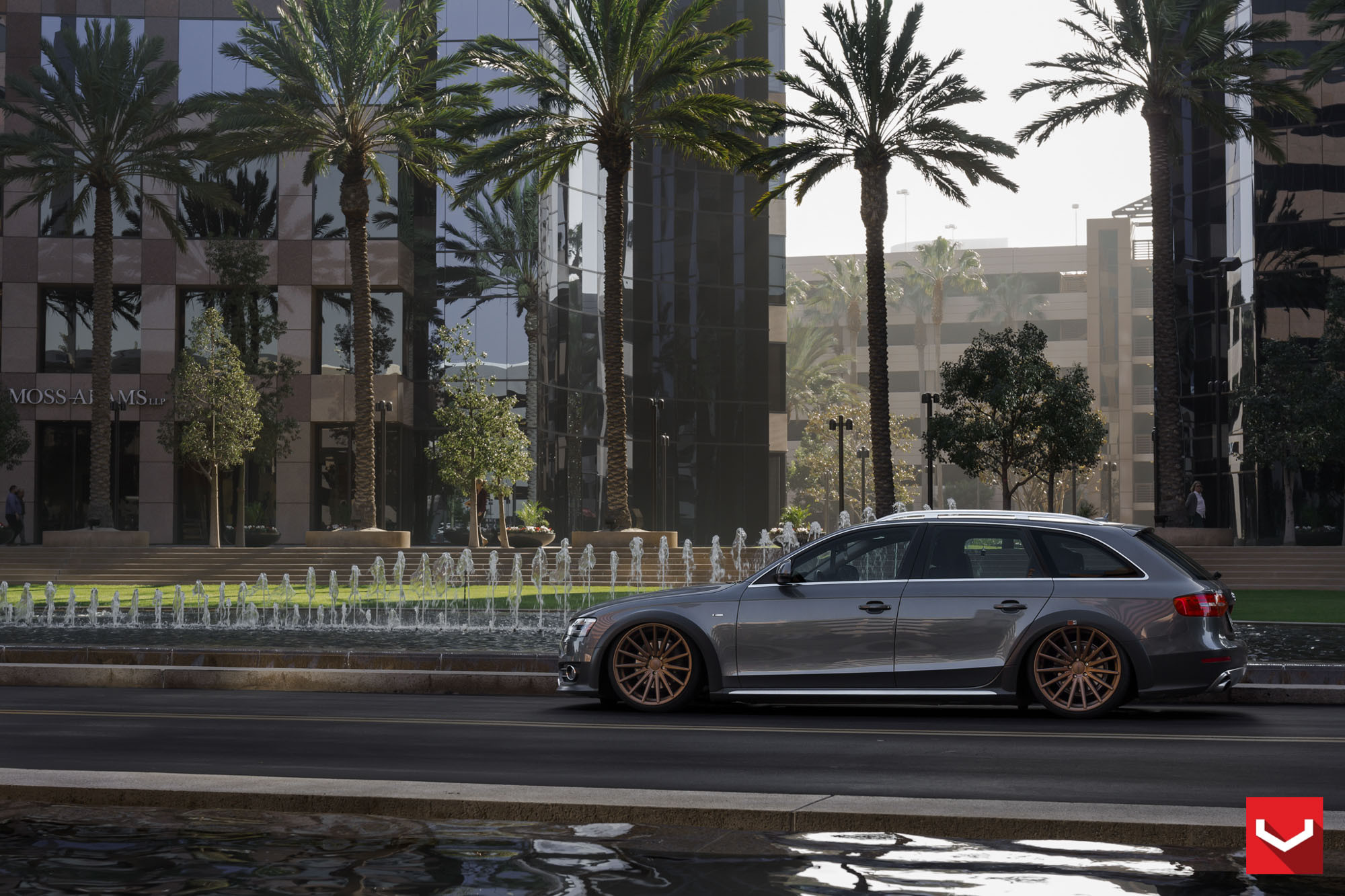 Audi A4 on Custom Bronze Vossen Wheels - Photo by Vossen