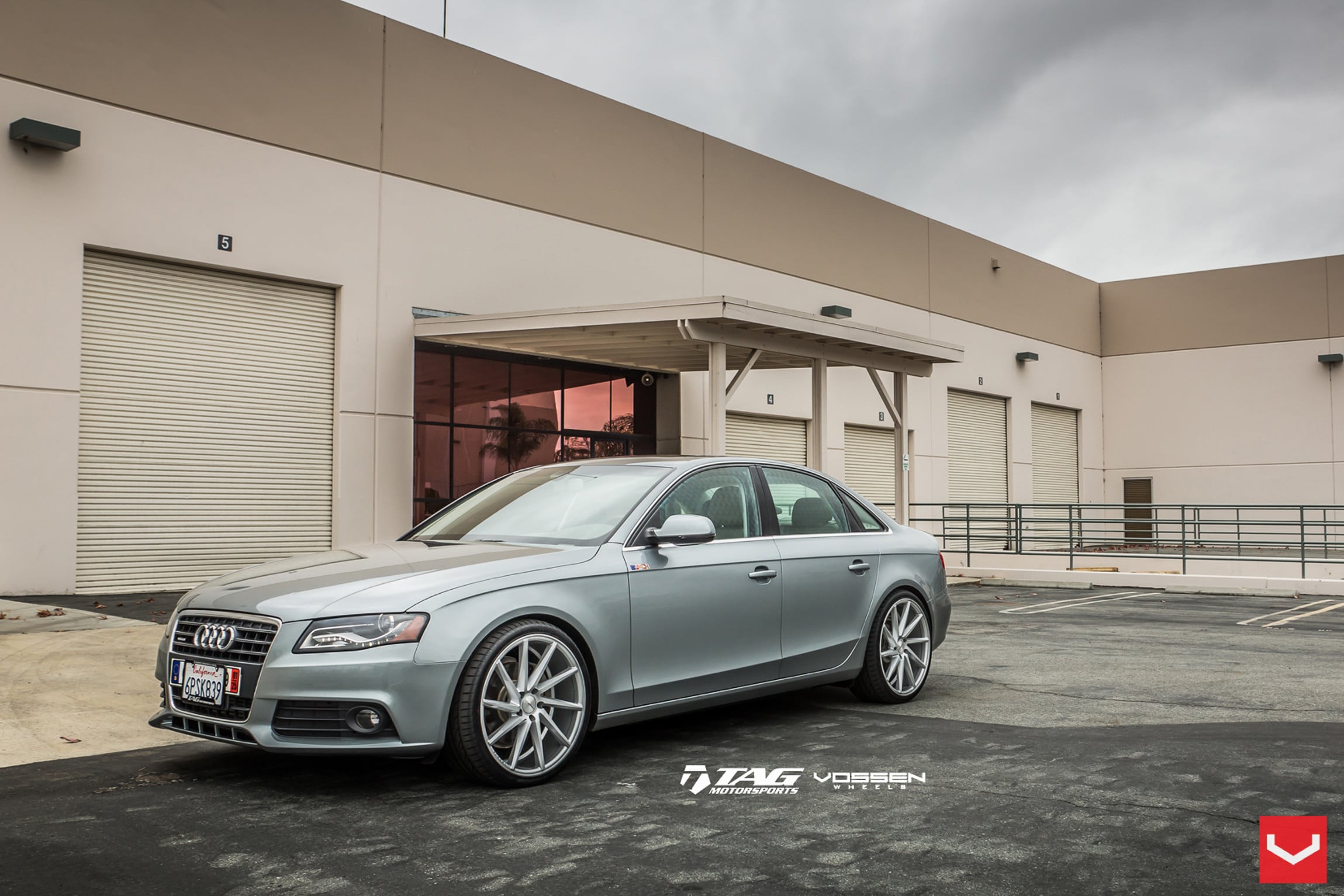 Audi A4 with Aftermarket Front Bumper Cover - Photo by Vossen
