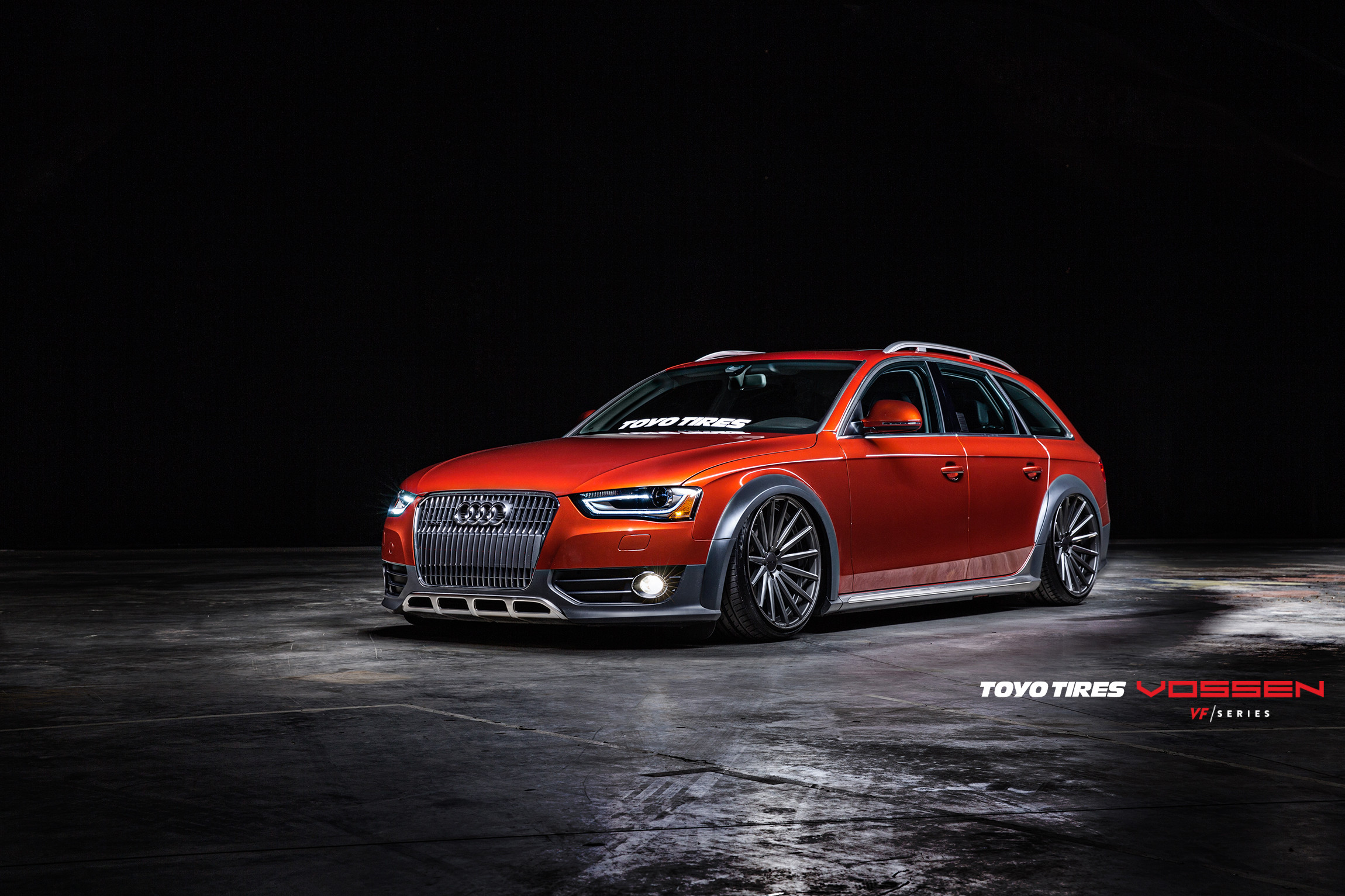 Custom Lowered Orange Audi A4 - Photo by Vossen