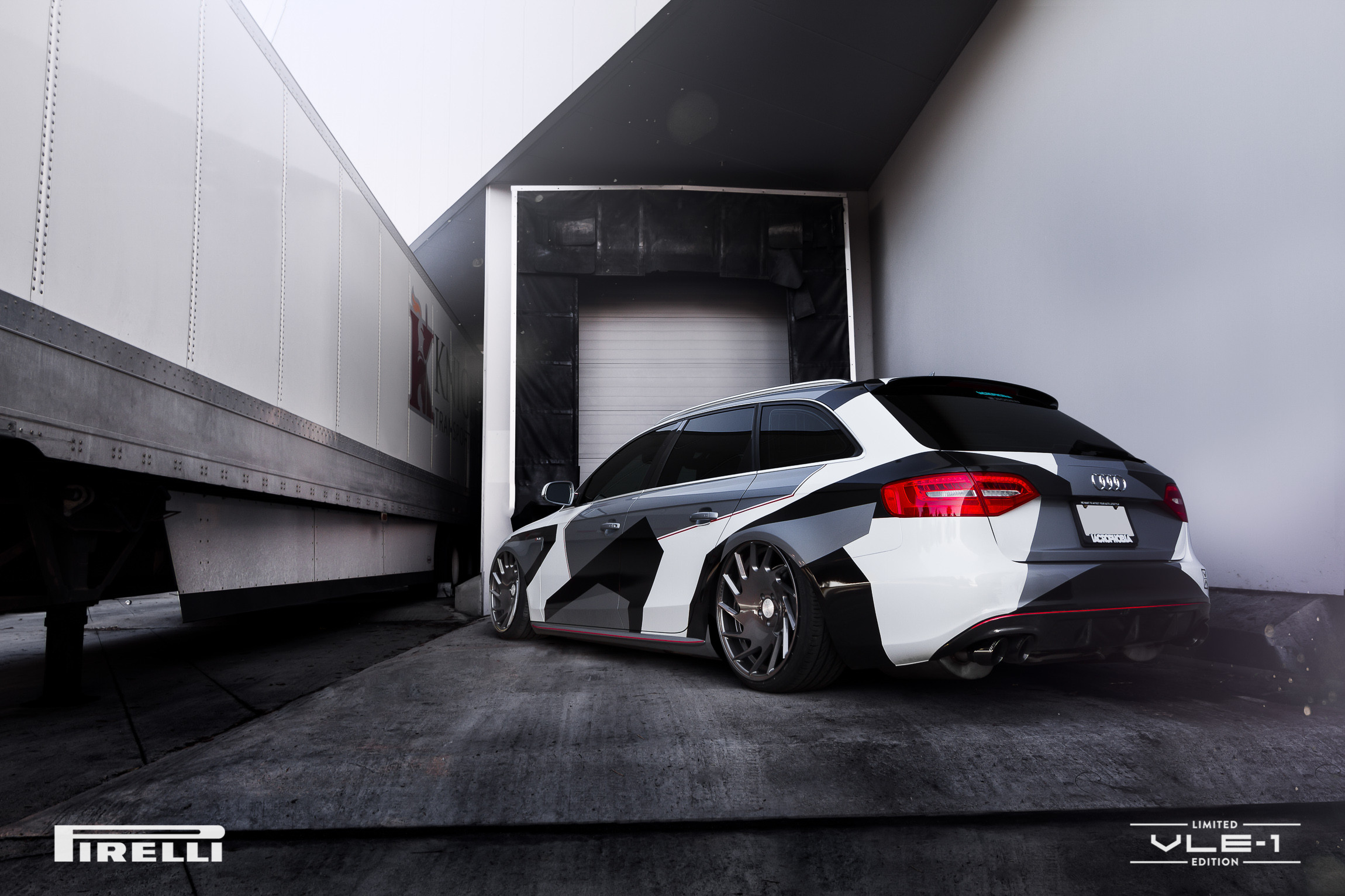 Custom Painted Audi A4 on Pirelli Tires - Photo by Vossen