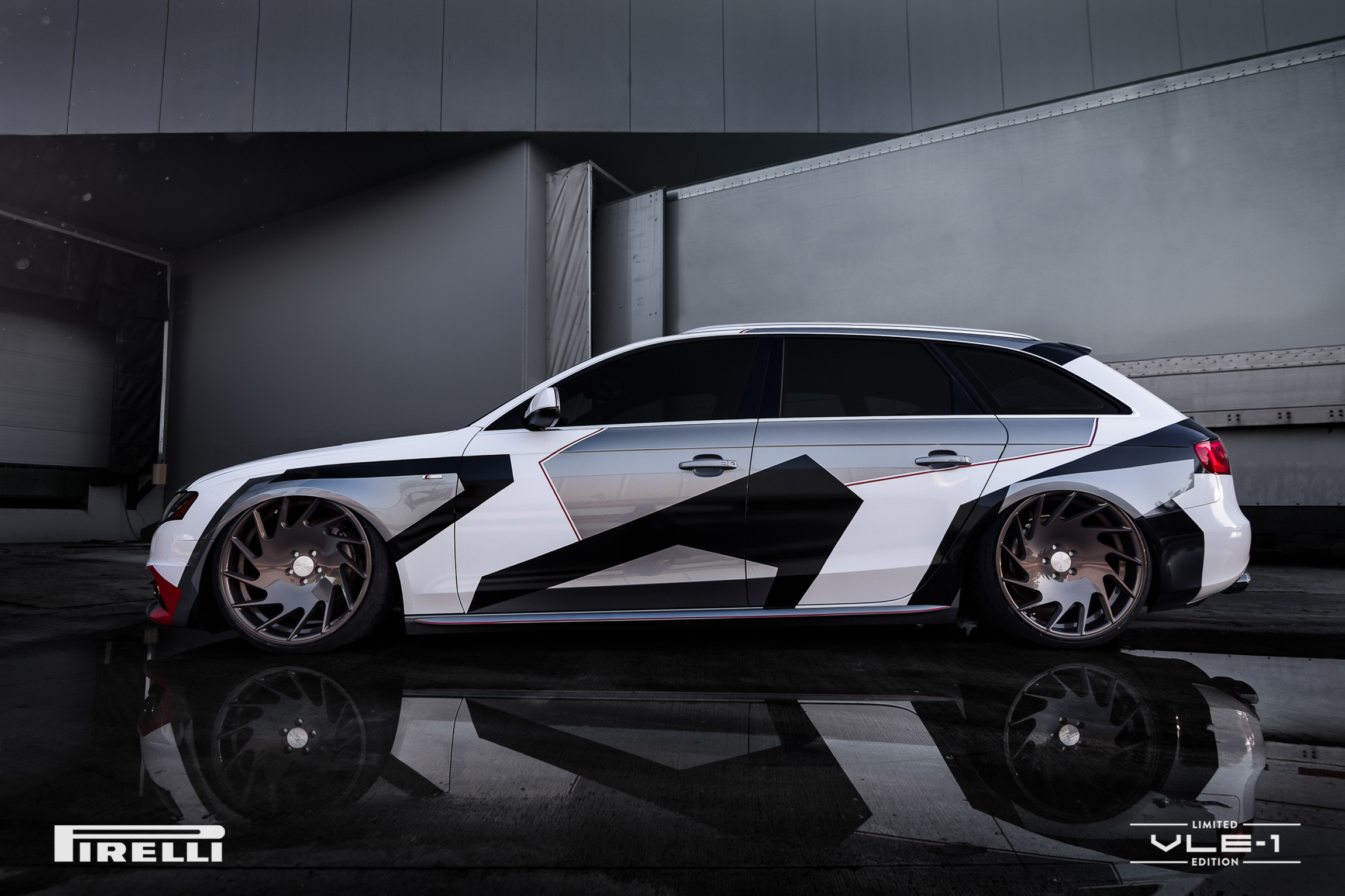 Aftermarket Side Skirts on Custom Painted Audi A4 - Photo by Vossen