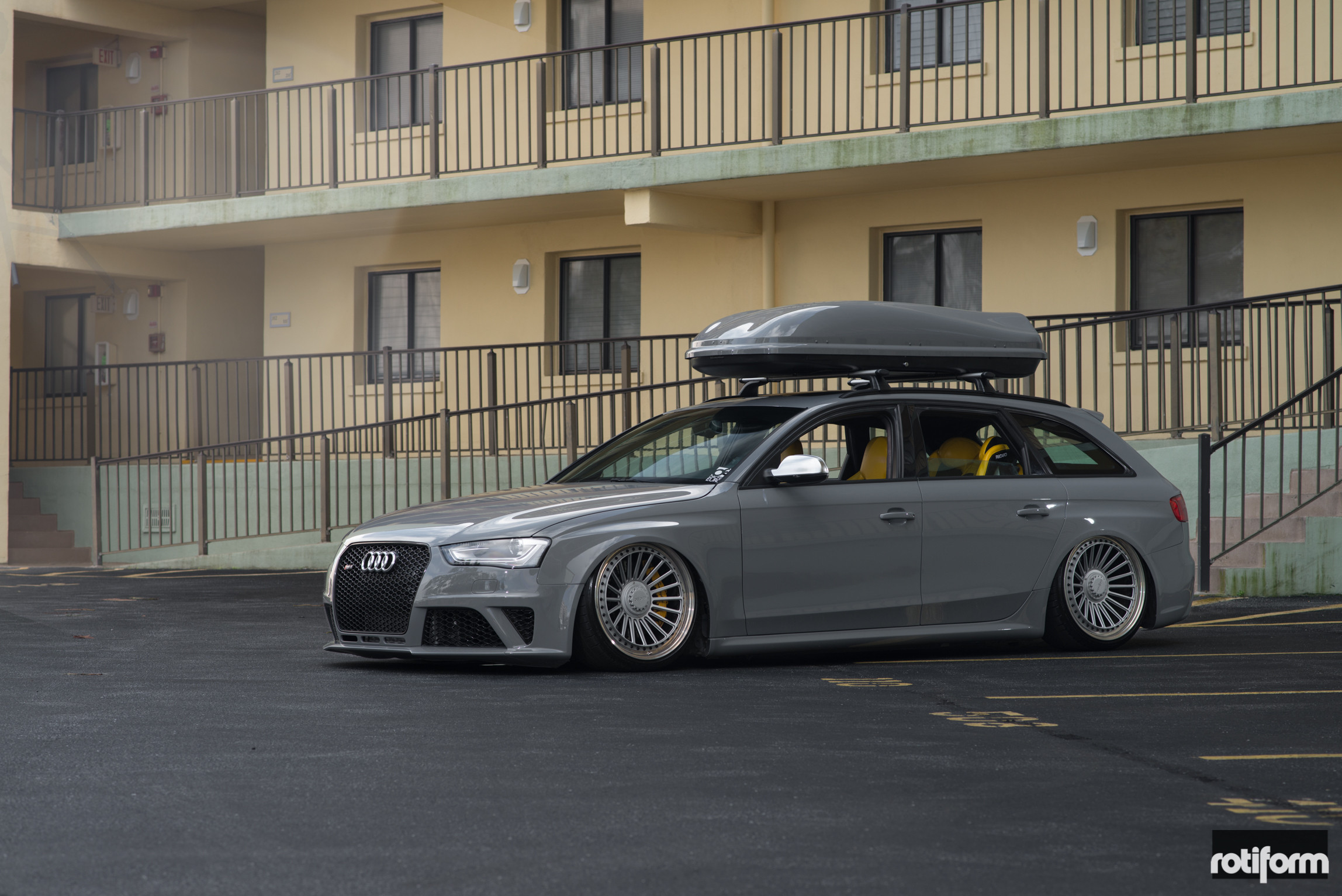Gray Audi A4 with Recaro Seats - Photo by Rotiform