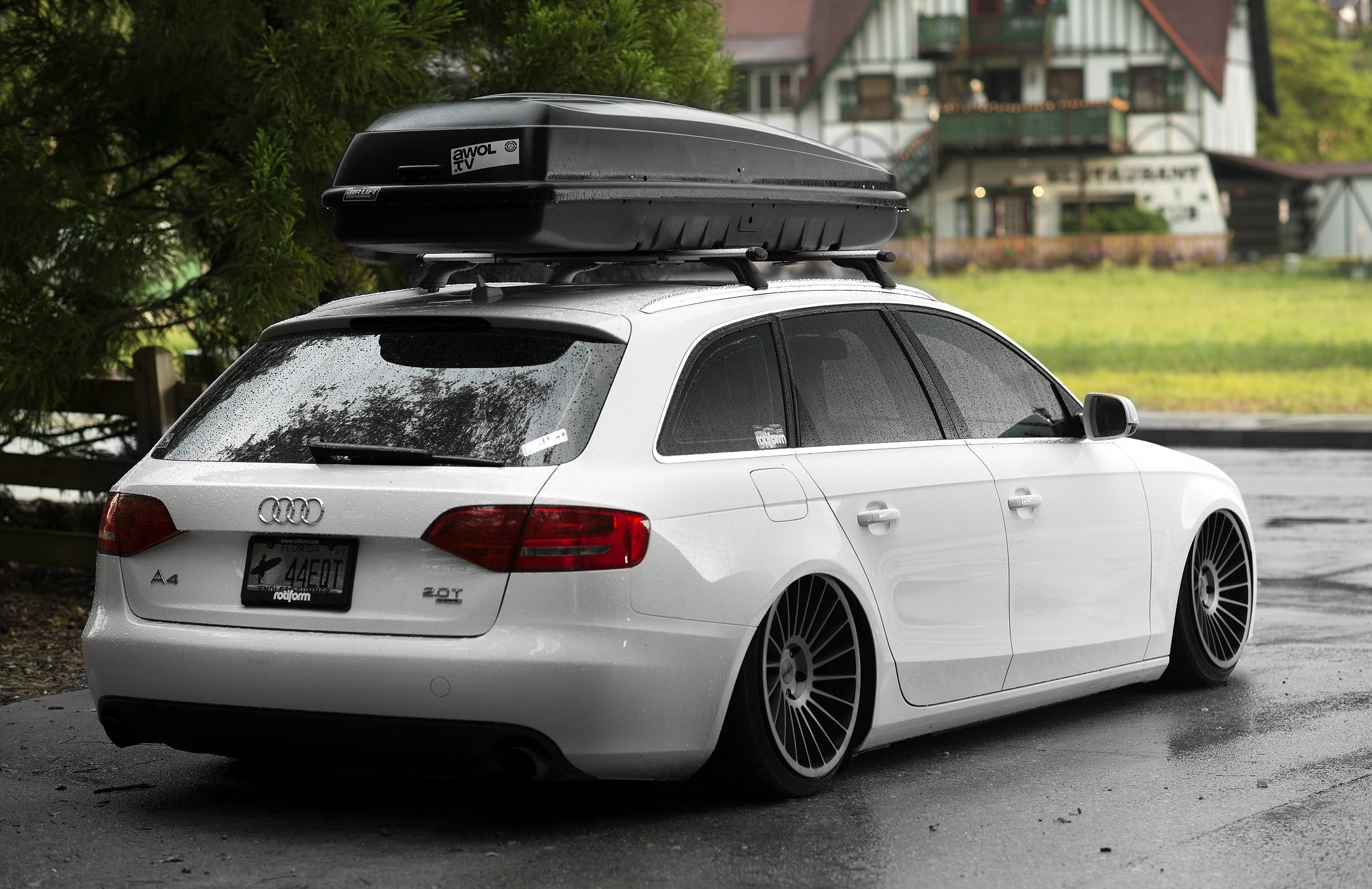 White Audi A4 with Brushed Black Rotiform Rims - Photo by Rotiform