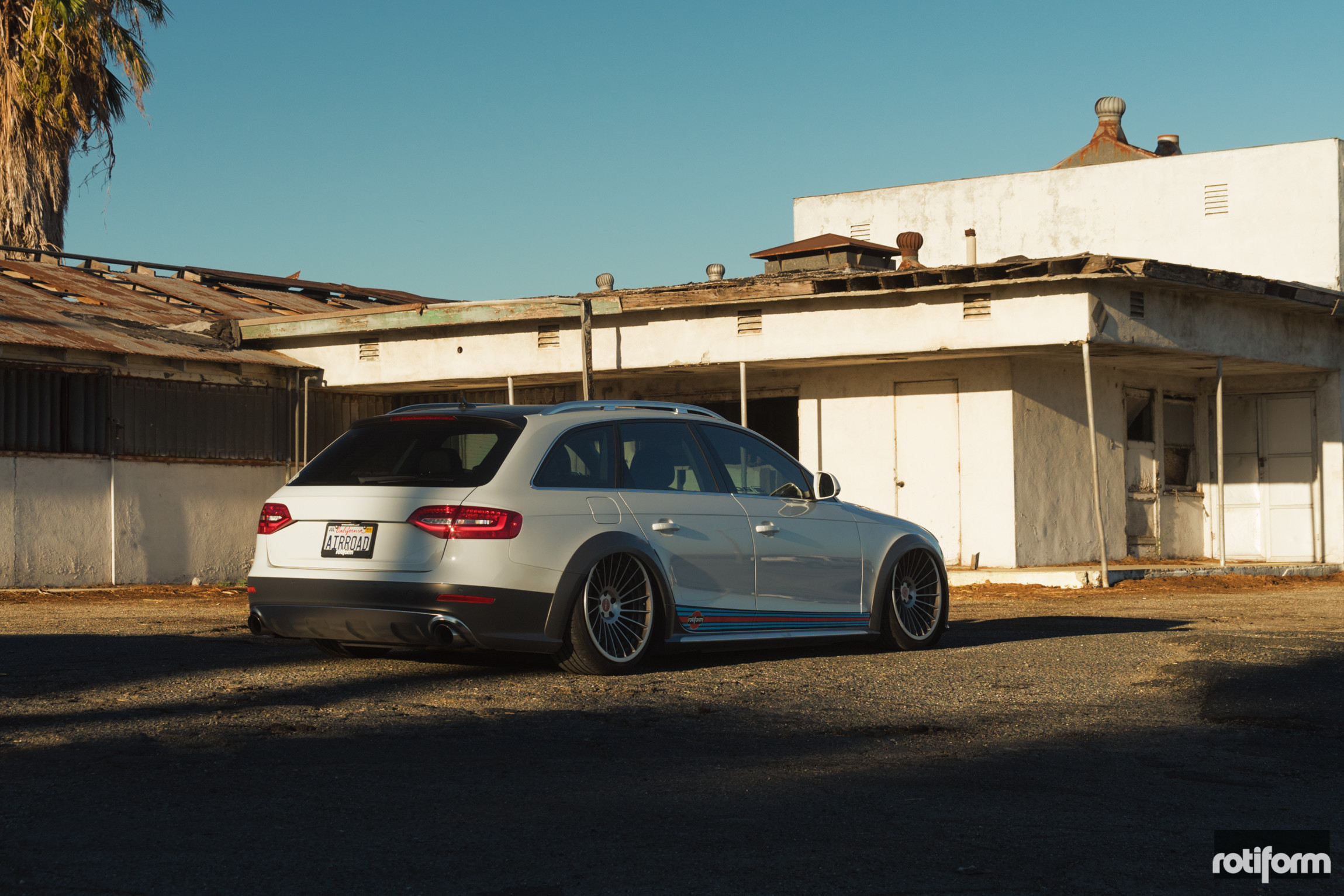 White Audi A4 All Road Roofline Spoiler - Photo by Rotiform