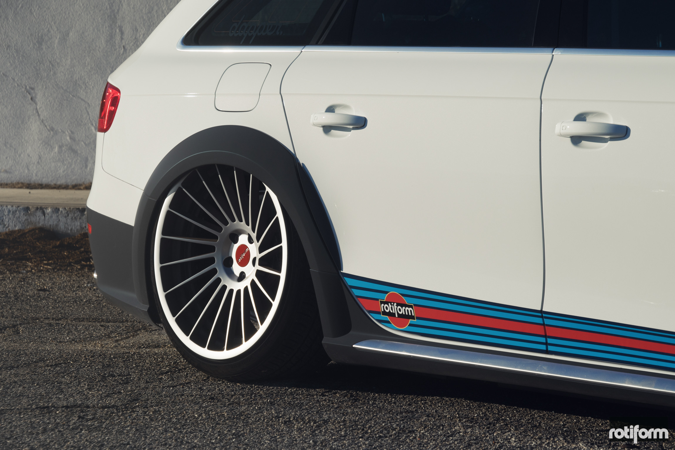 Custom White Audi A4 with Rotiform Rims - Photo by Rotiform