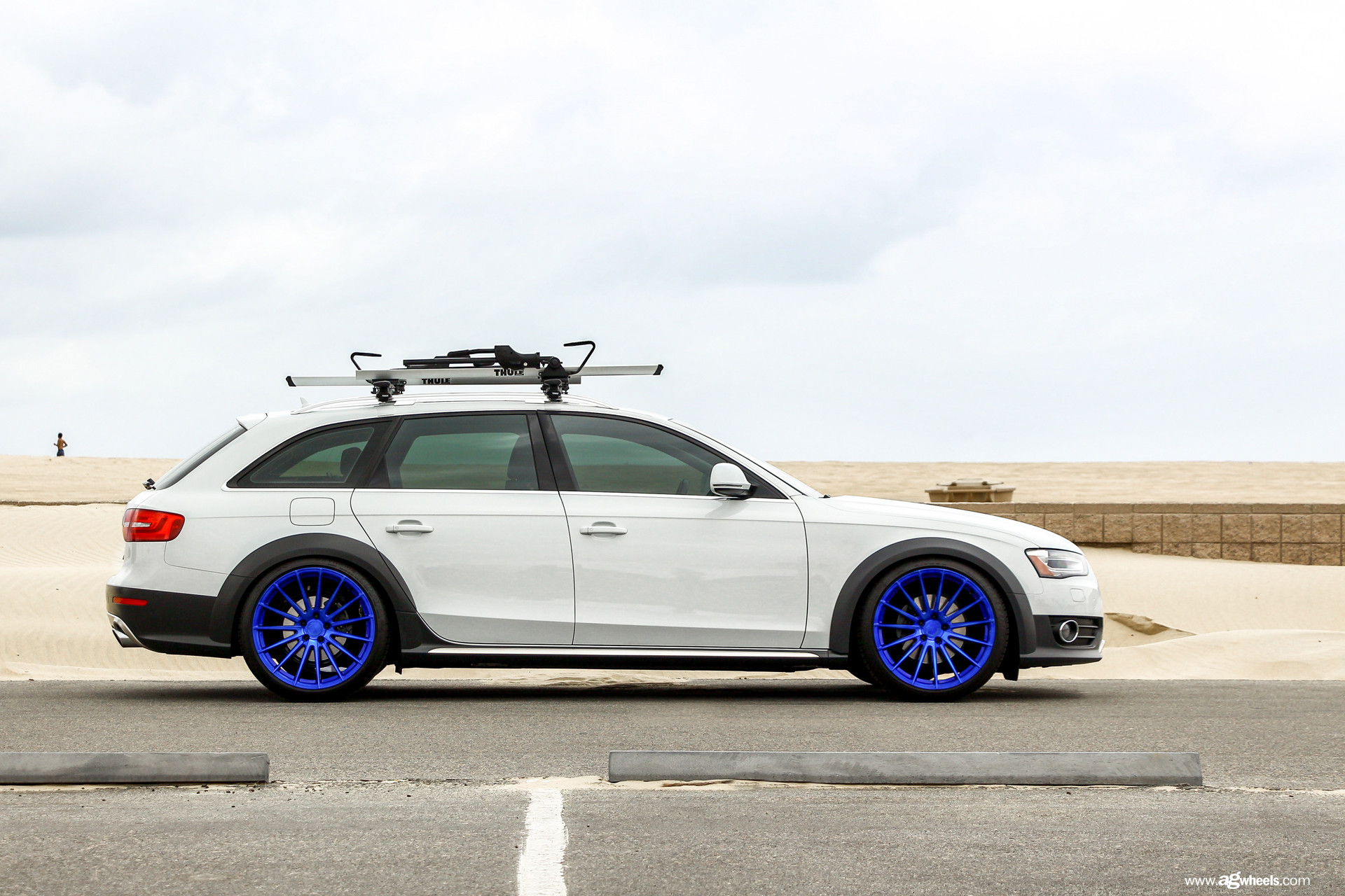 White Audi A4 Wagon with Custom Fender Flares - Photo by Avant Garde Wheels