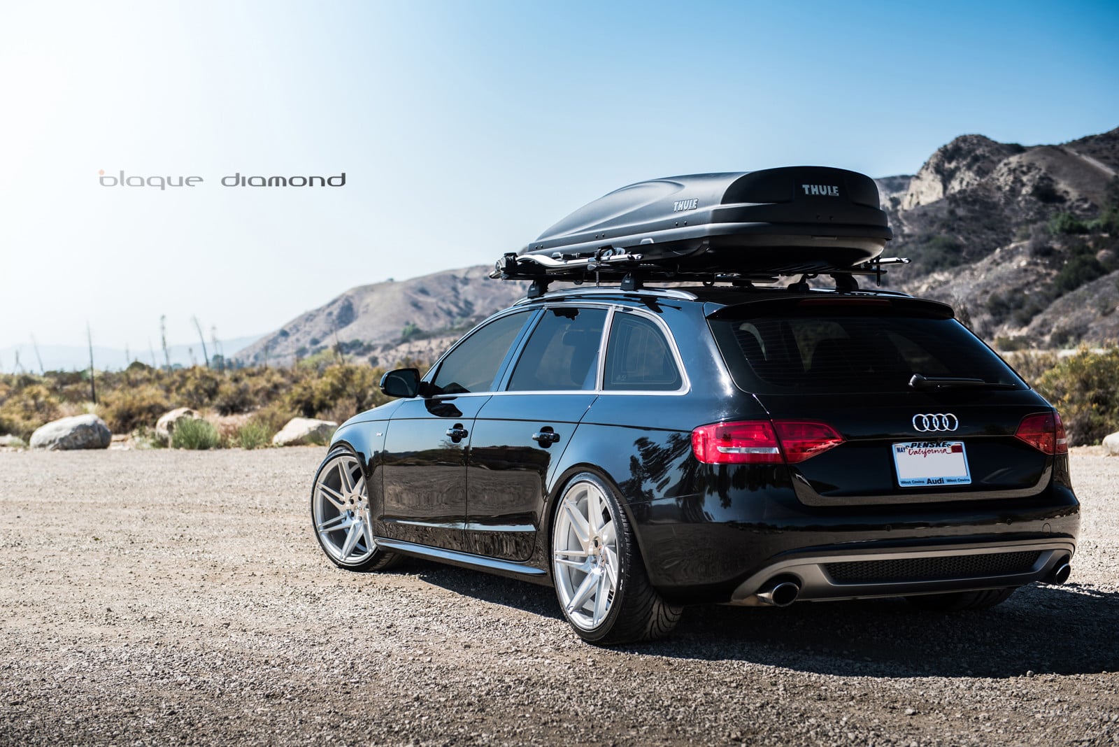 Roofline Spoiler with Light on Black Audi A4 - Photo by Blaque Diamond