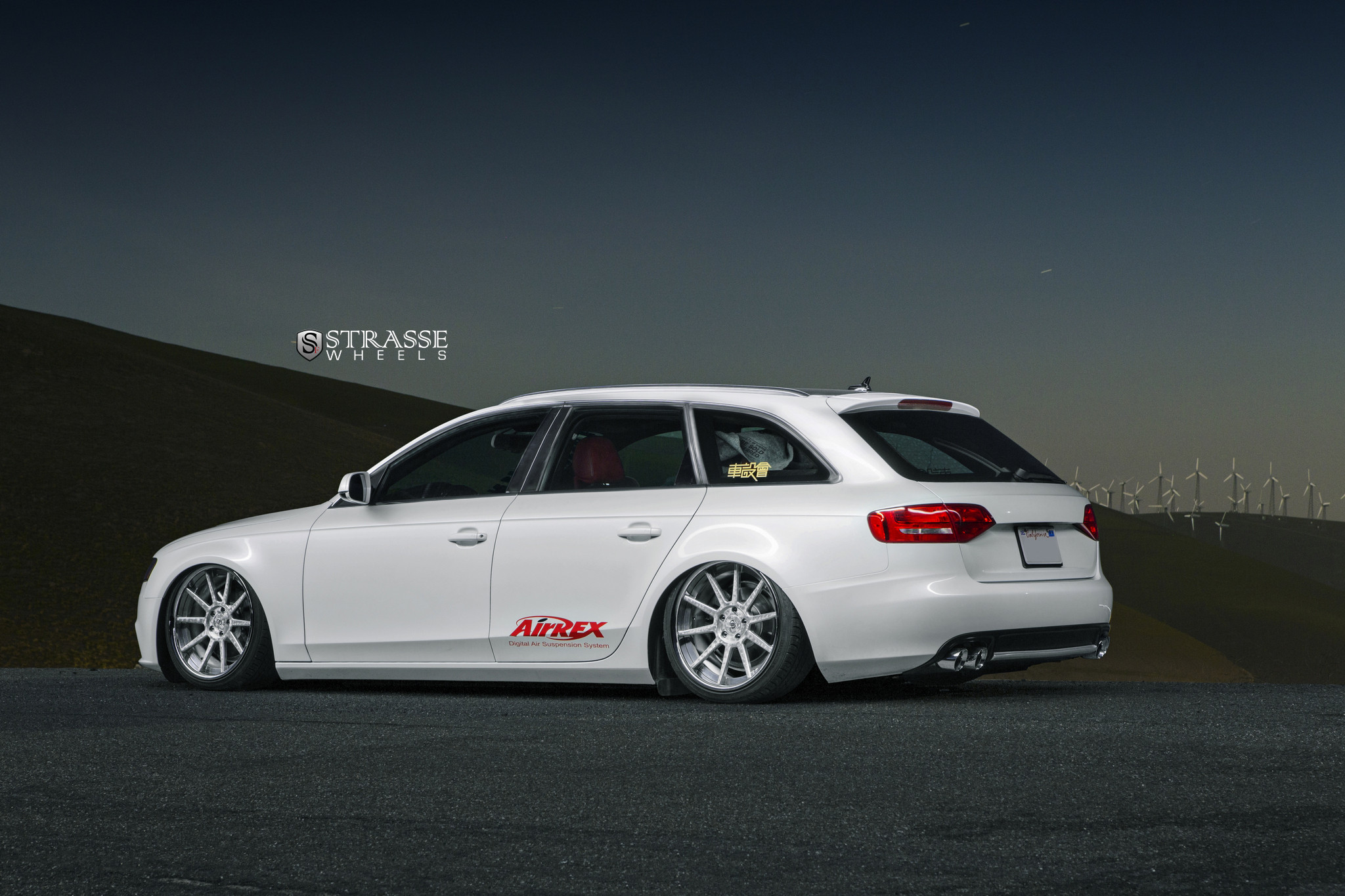 Aftermarket Rear Diffuser on White Audi A4 - Photo by Strasse Forged