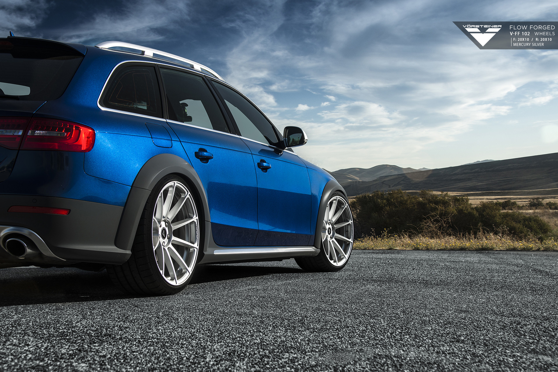 Aftermarket Fender Flares on Blue Audi A4 - Photo by Vorstiner