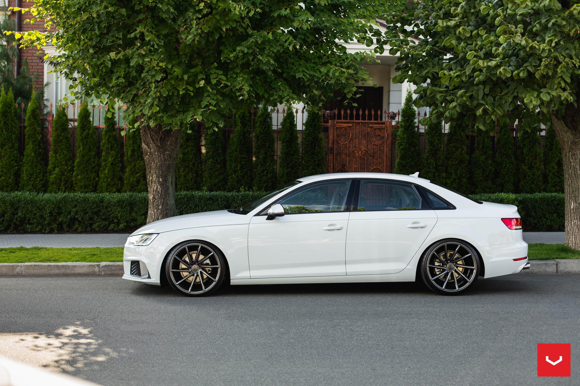 Vossen Wheels on Custom White Audi A4 - Photo by Vossen
