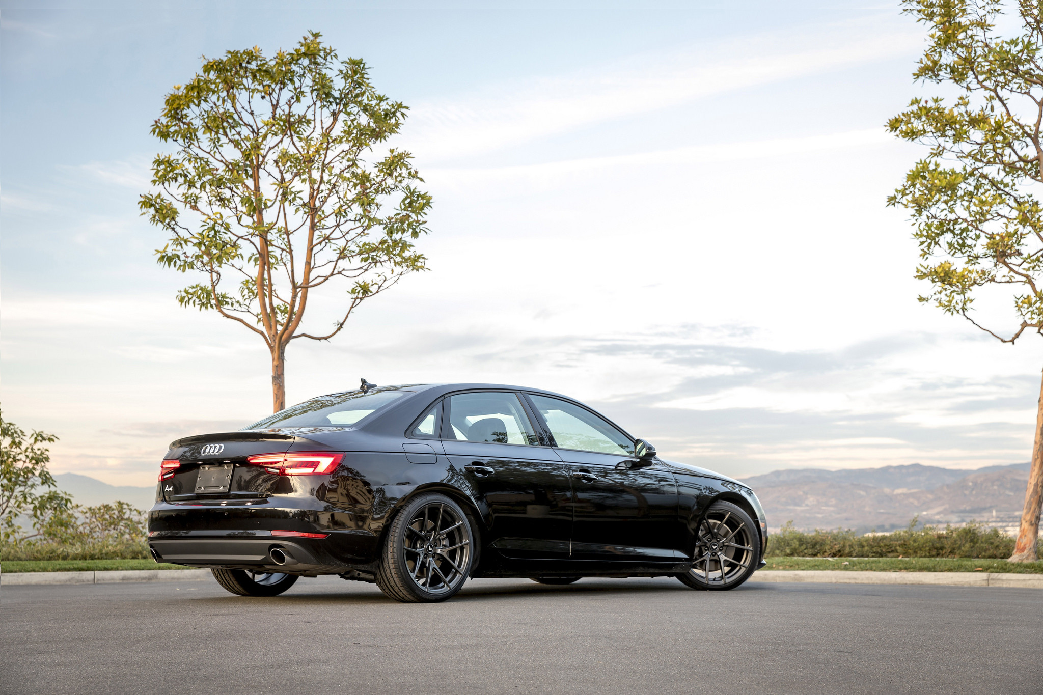 Black Audi A4 with Red LED Taillights  - Photo by Vorsteiner