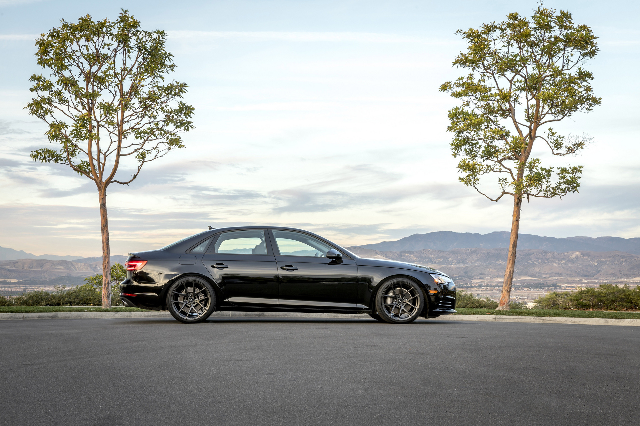 Gunmetal Vorsteiner Wheels on Black Audi A4 - Photo by Vorsteiner
