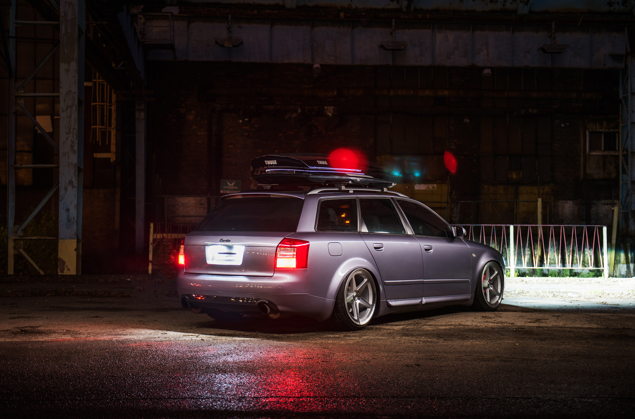 Custom Rear Diffuser on Gray Audi A4 - Photo by JR Wheels