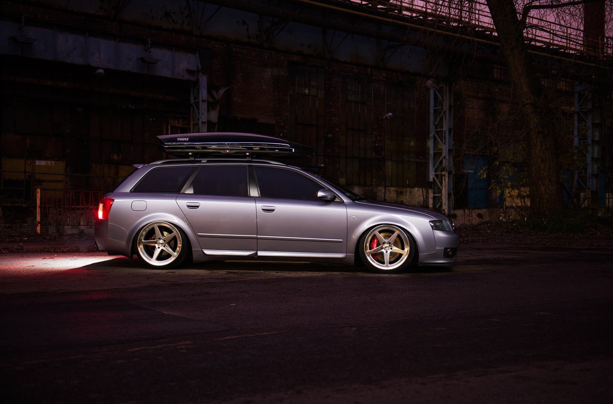 Custom Gray Audi A4 Side Skirts - Photo by JR Wheels