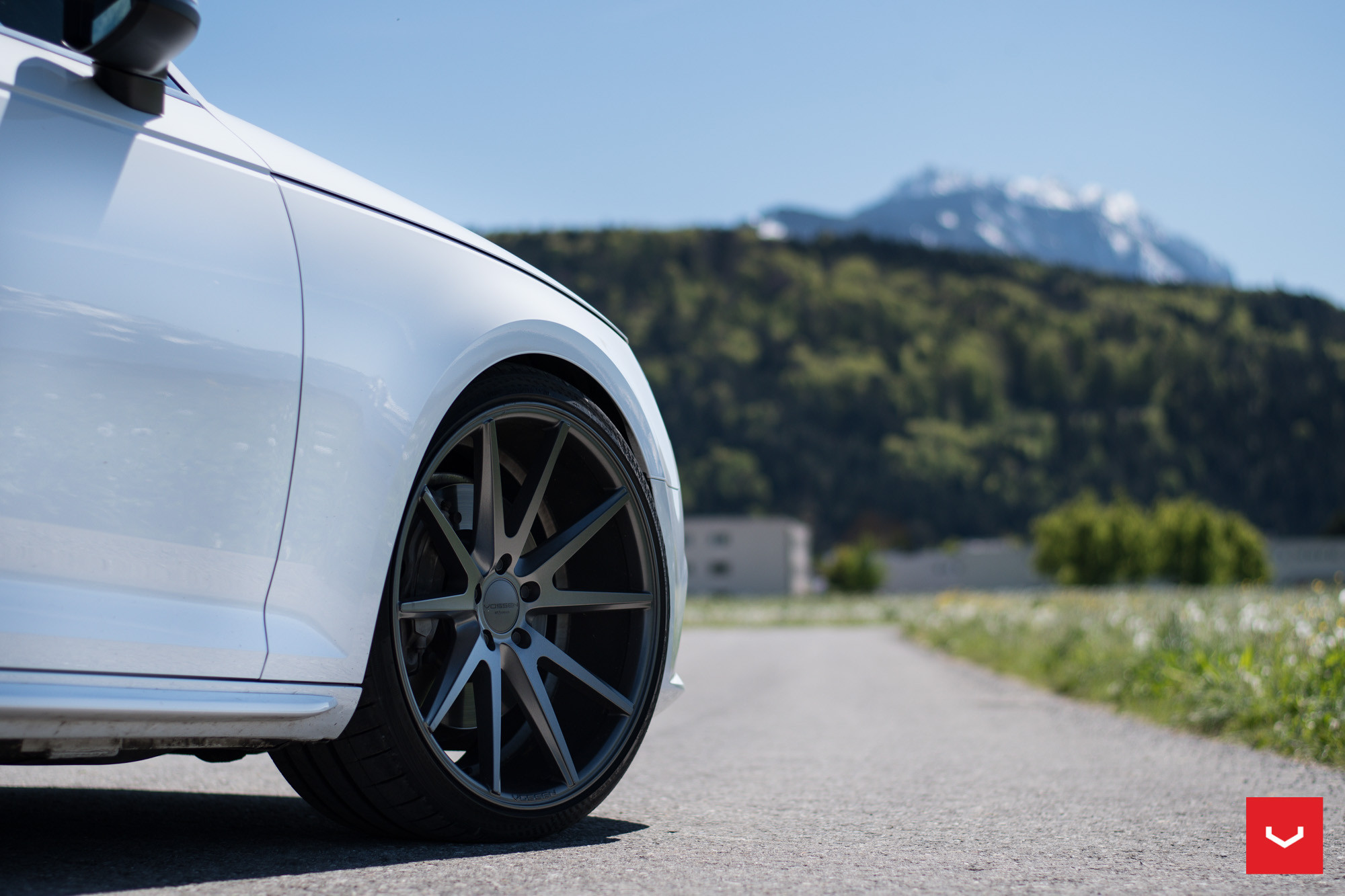 Vossen VFS Series Wheels on White Audi A4 - Photo by Vossen