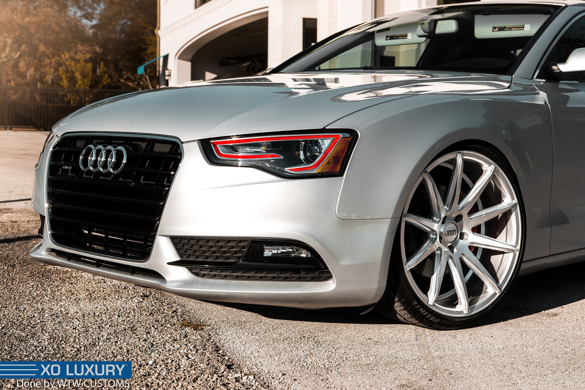 Audi A5 Coupe Red LED DRL - Photo by XO Luxury