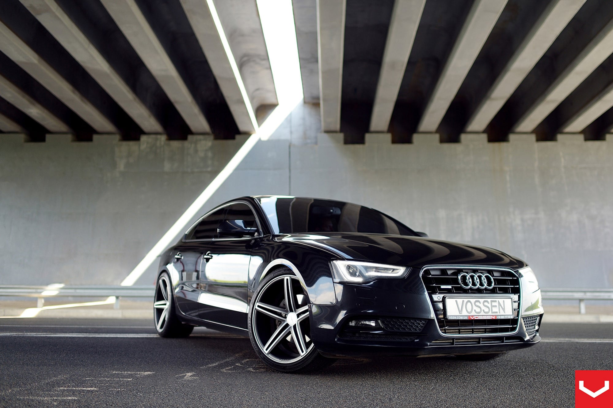 Gloss Black Audi A5 on Vossen Wheels - Photo by Vossen