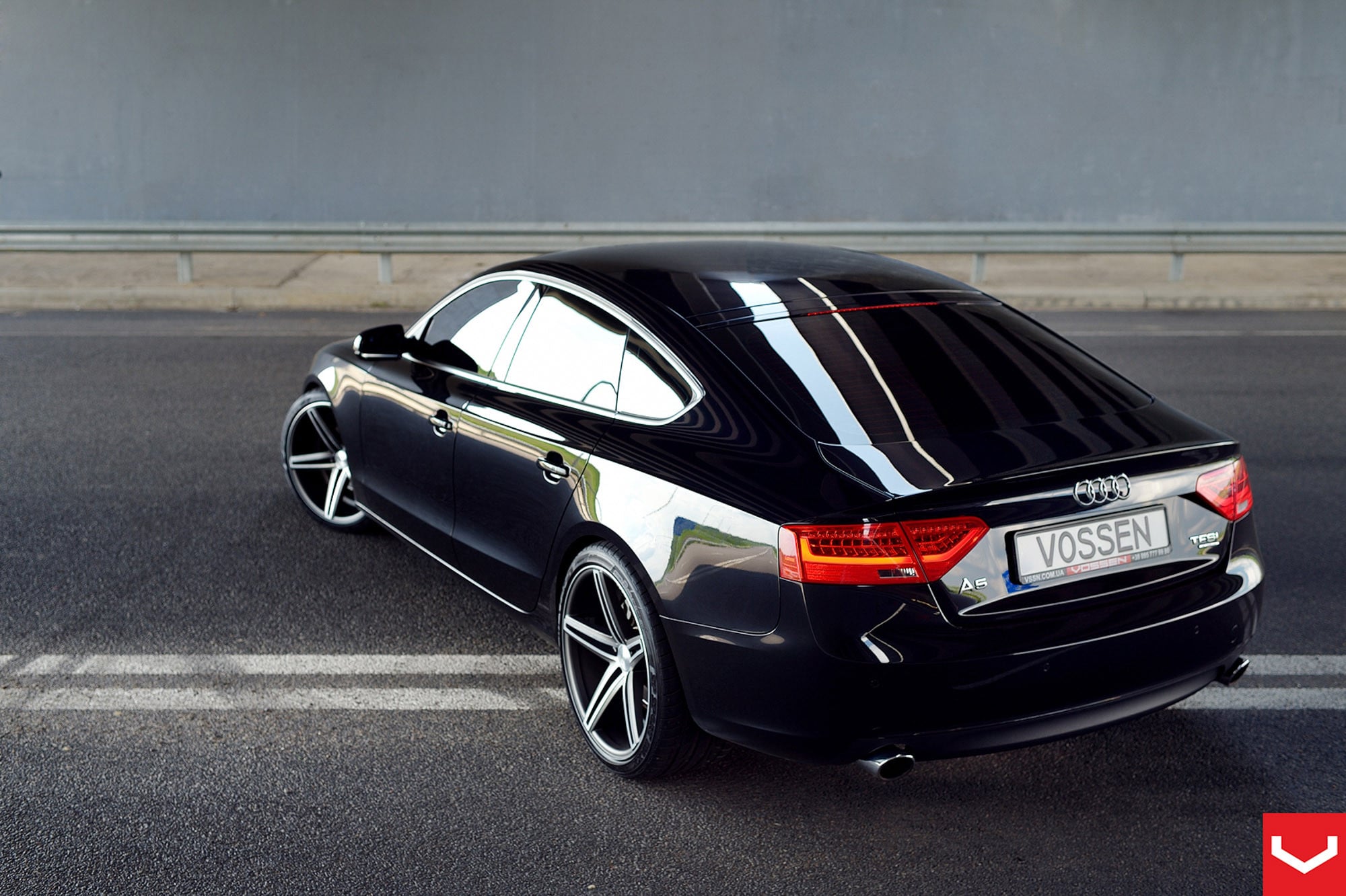 Black Audi A5 with CV Series Vossen Wheels - Photo by Vossen
