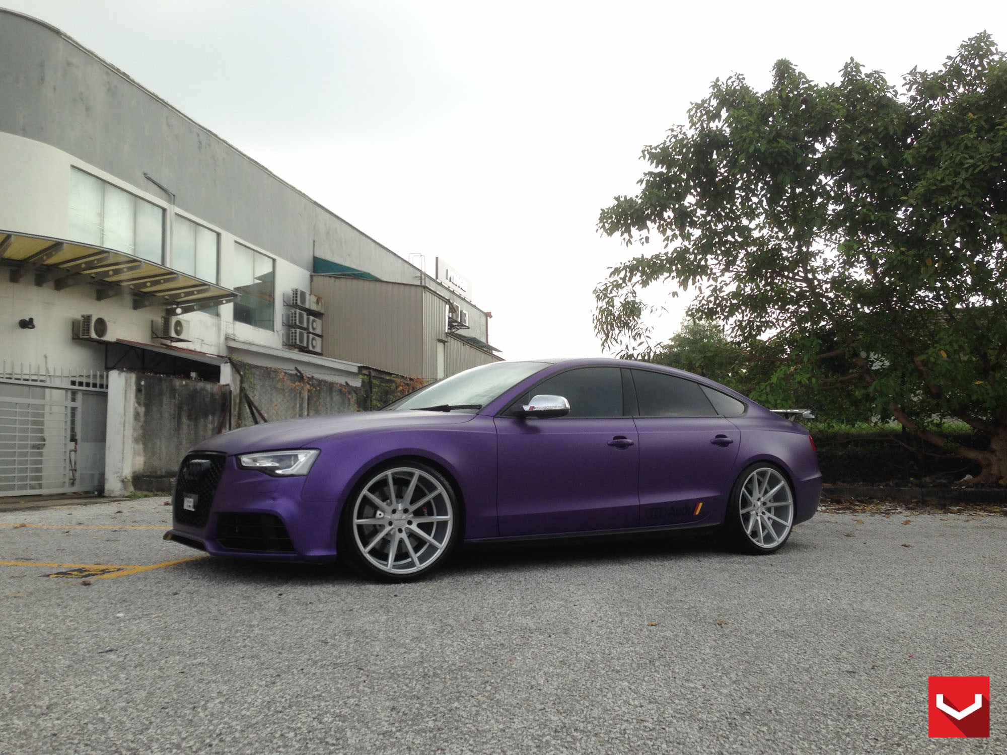 VFS Series Wheels on Purple Matte Audi A5 - Photo by Vossen