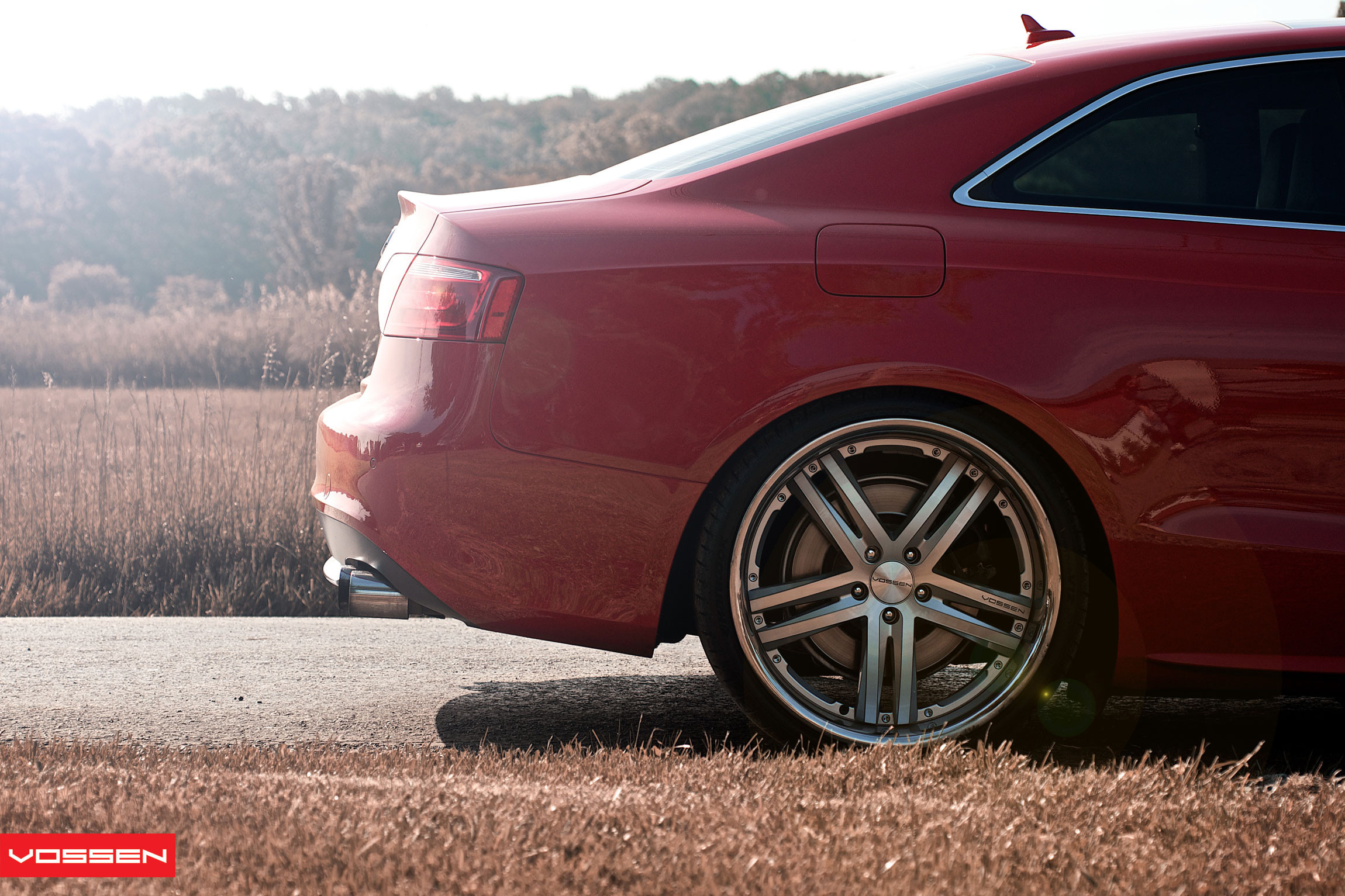 Custom Vossen Wheels on Red Audi A5 - Photo by Vossen