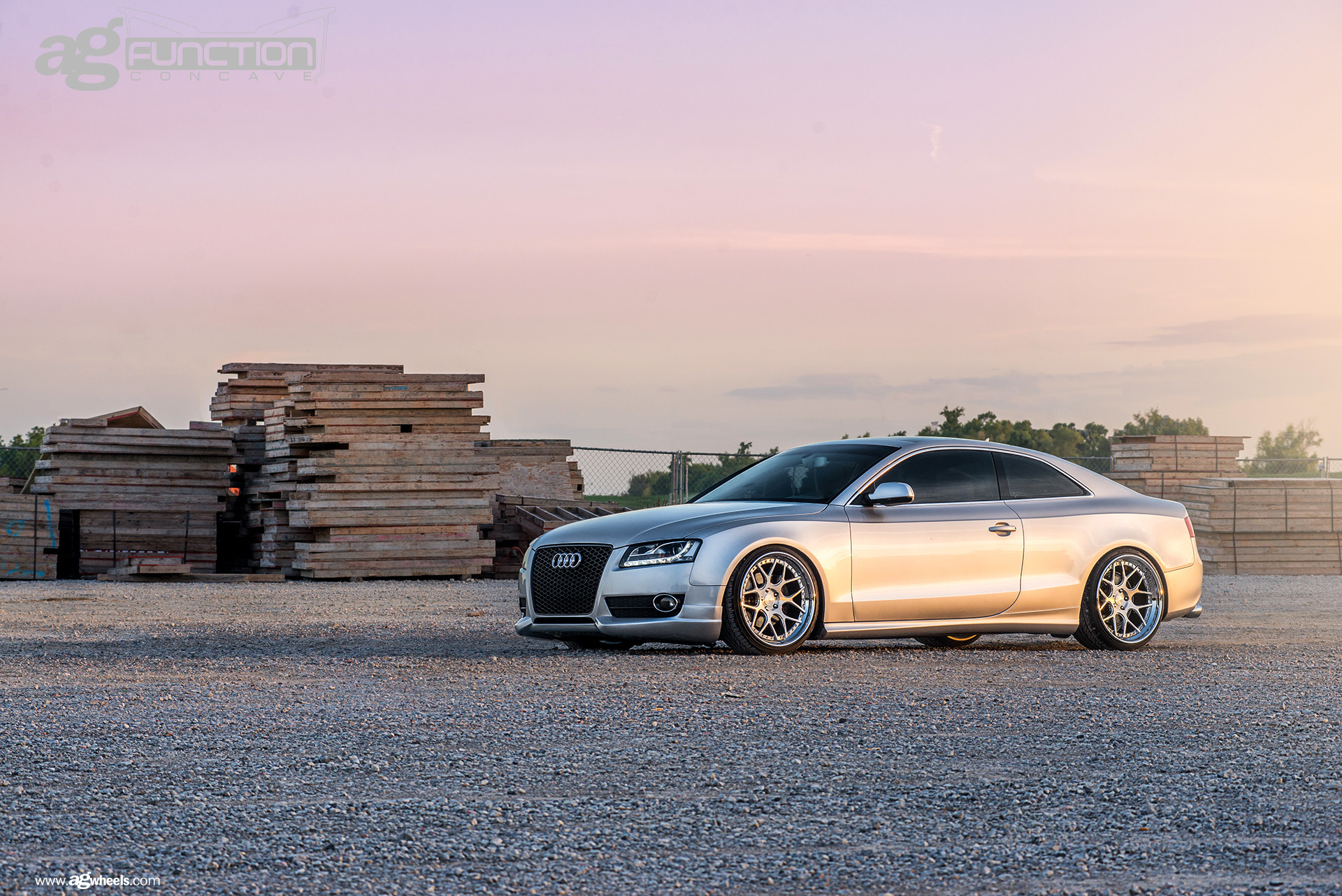 Aftermarket Side Skirts on Silver Audi A5 - Photo by Avant Garde Wheels