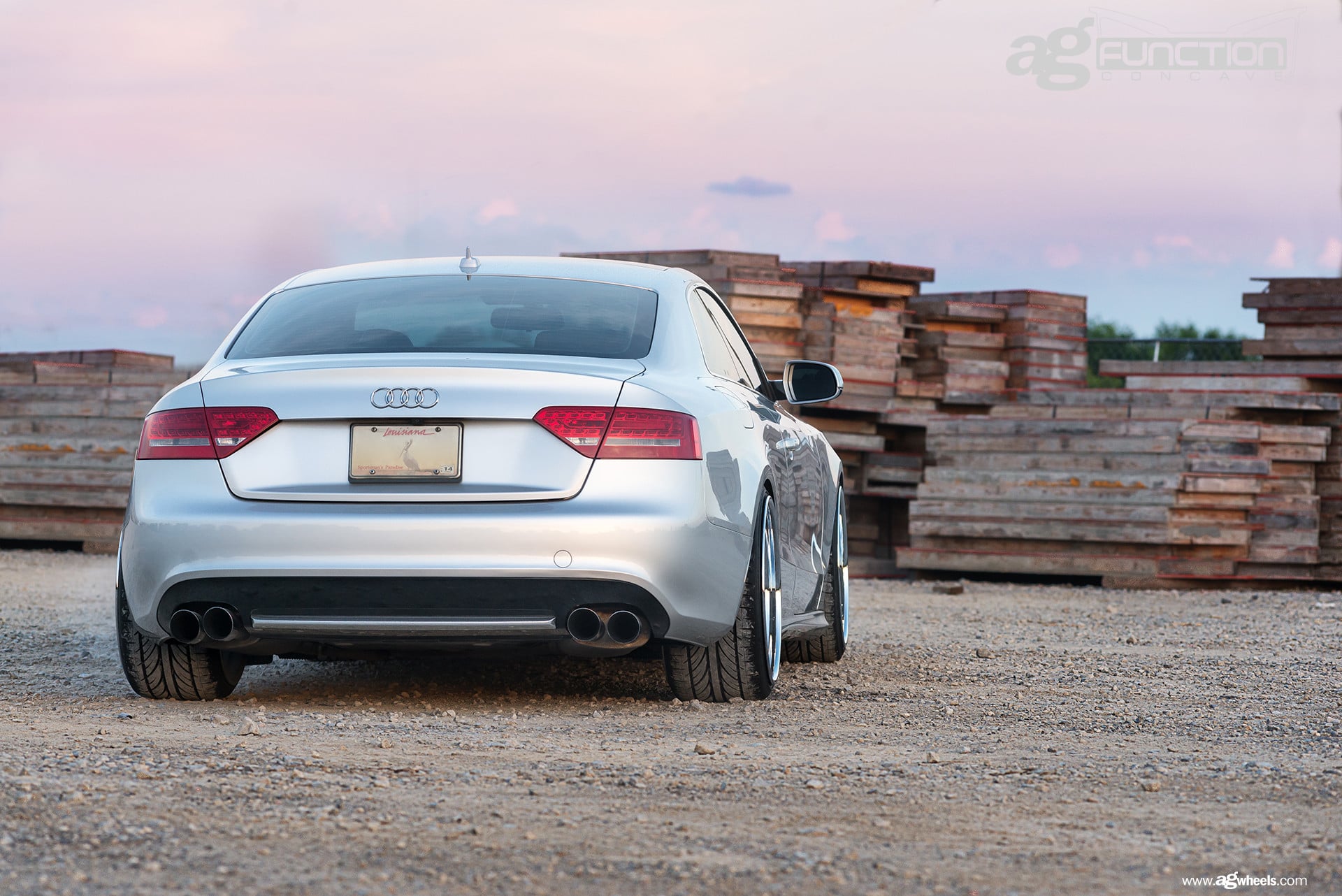 Custom Silver Audi A5 Rear Diffuser - Photo by Avant Garde Wheels