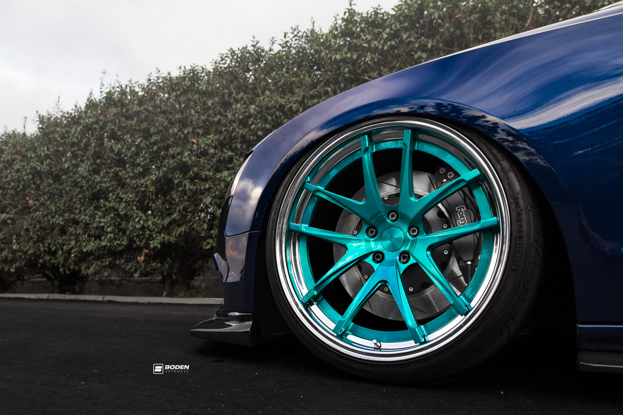 Audi A5 Coupe Slotted brake rotors and Forge Calipers - Photo by Rotiform