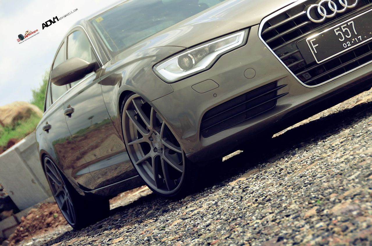 Gray Audi A6 with Custom LED Headlights - Photo by ADV.1
