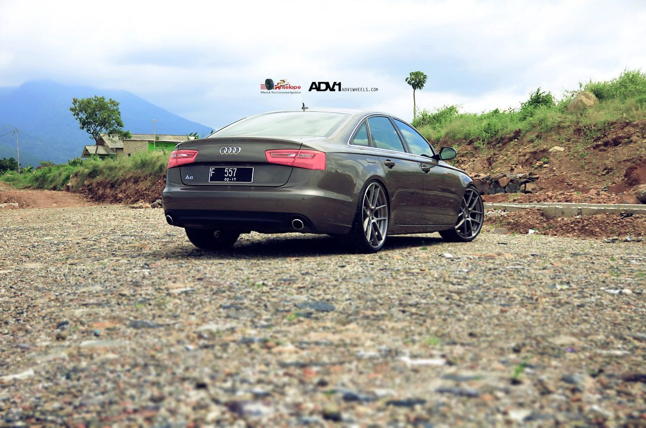 Gray Audi A6 with Custom ADV1 Rims - Photo by ADV.1
