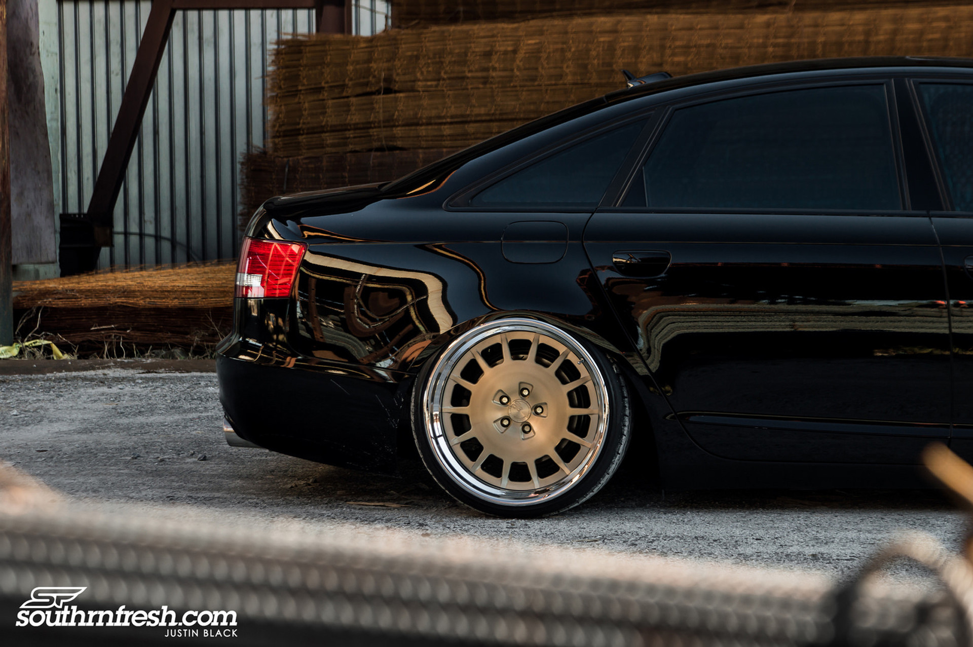 Matte Bronze Avant Garde Rims on Black Audi A6 - Photo by Avant Garde Wheels