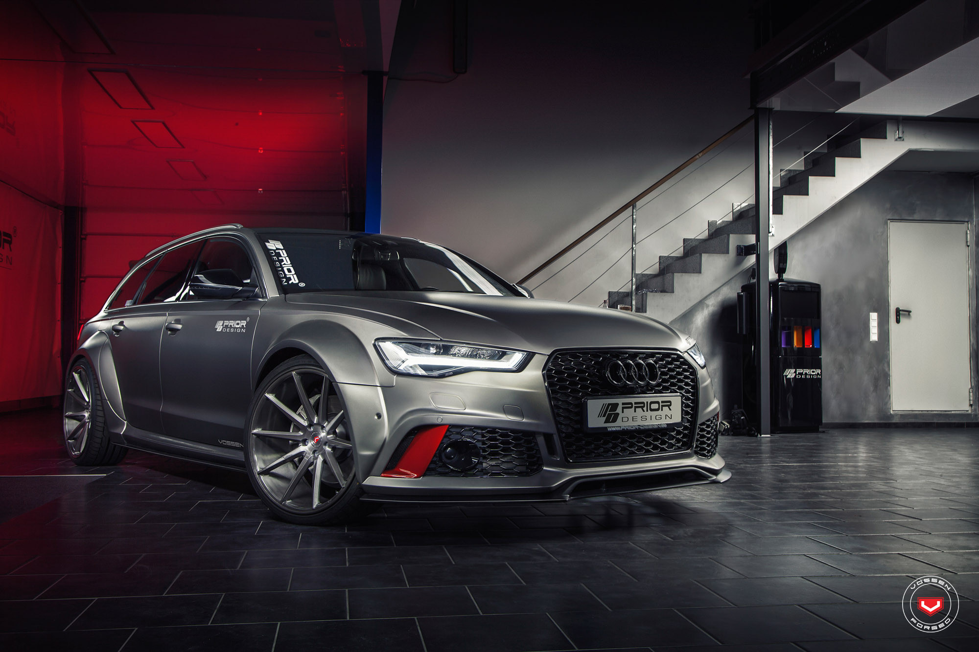 Prior Design Audi S6 With Widebody Kit Sitting on Vossens - Photo by Vossen