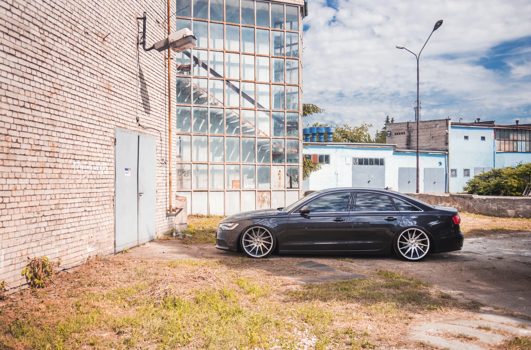 Black Audi A6 with Custom Chrome Trim - Photo by JR Wheels