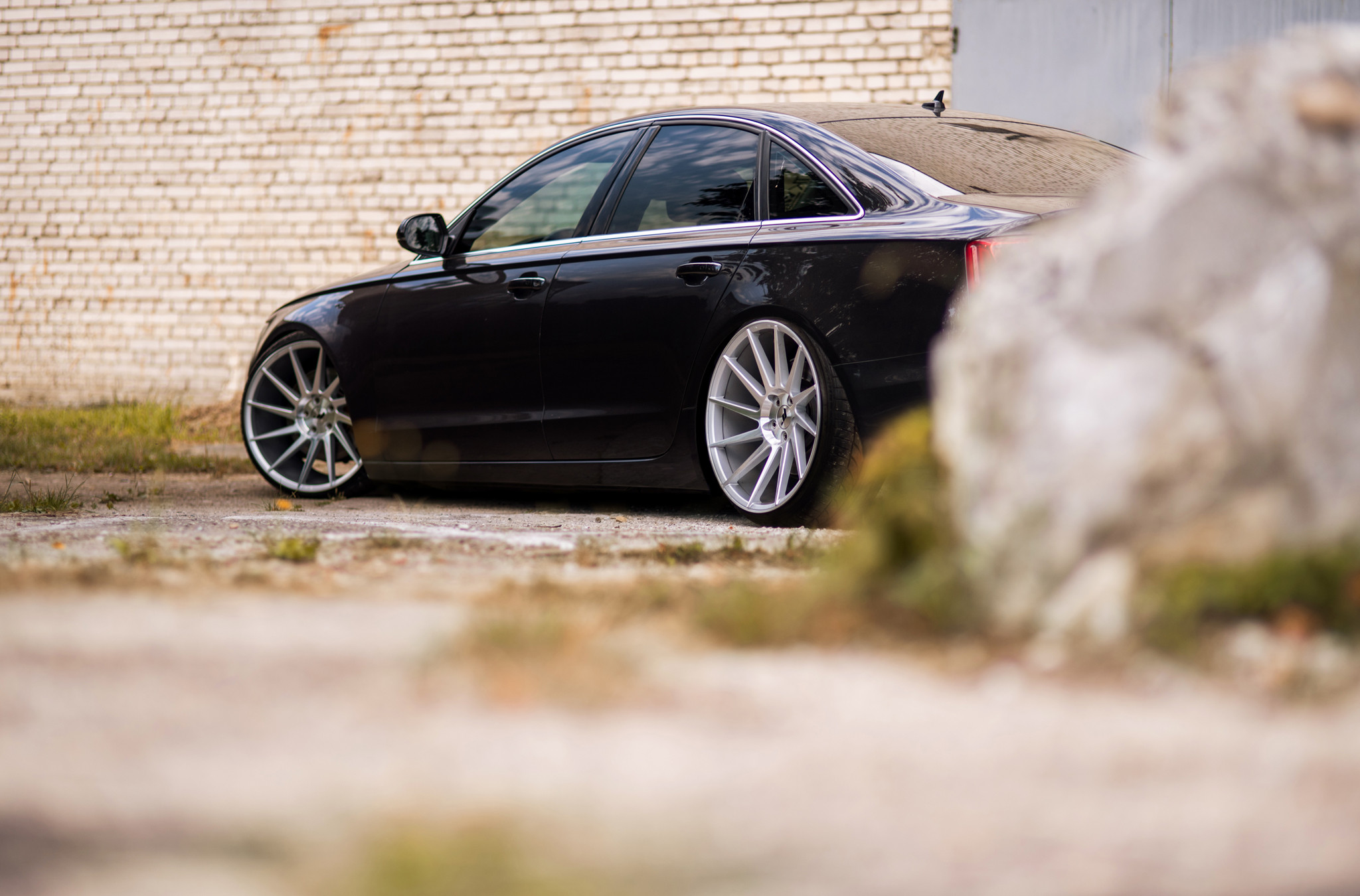 Black Audi A6 with Custom JR Wheels - Photo by JR Wheels