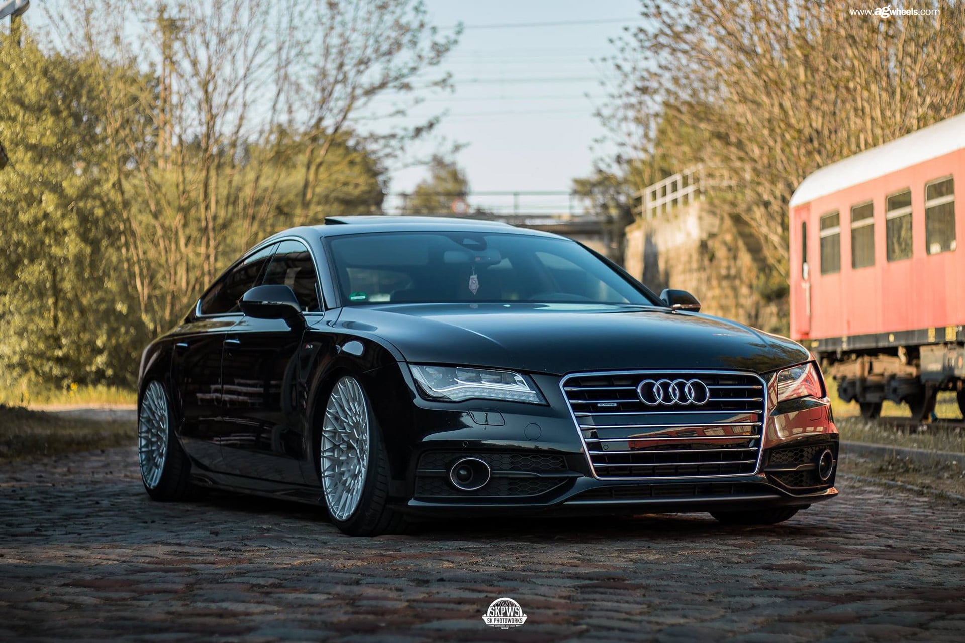 Luxury Audi A7 Stanced on Classy Custom Wheels - Photo by Avant Garde