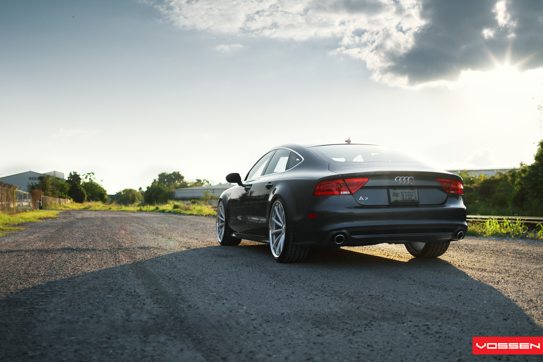 Black Audi A7 with Red LED Taillights - Photo by Vossen