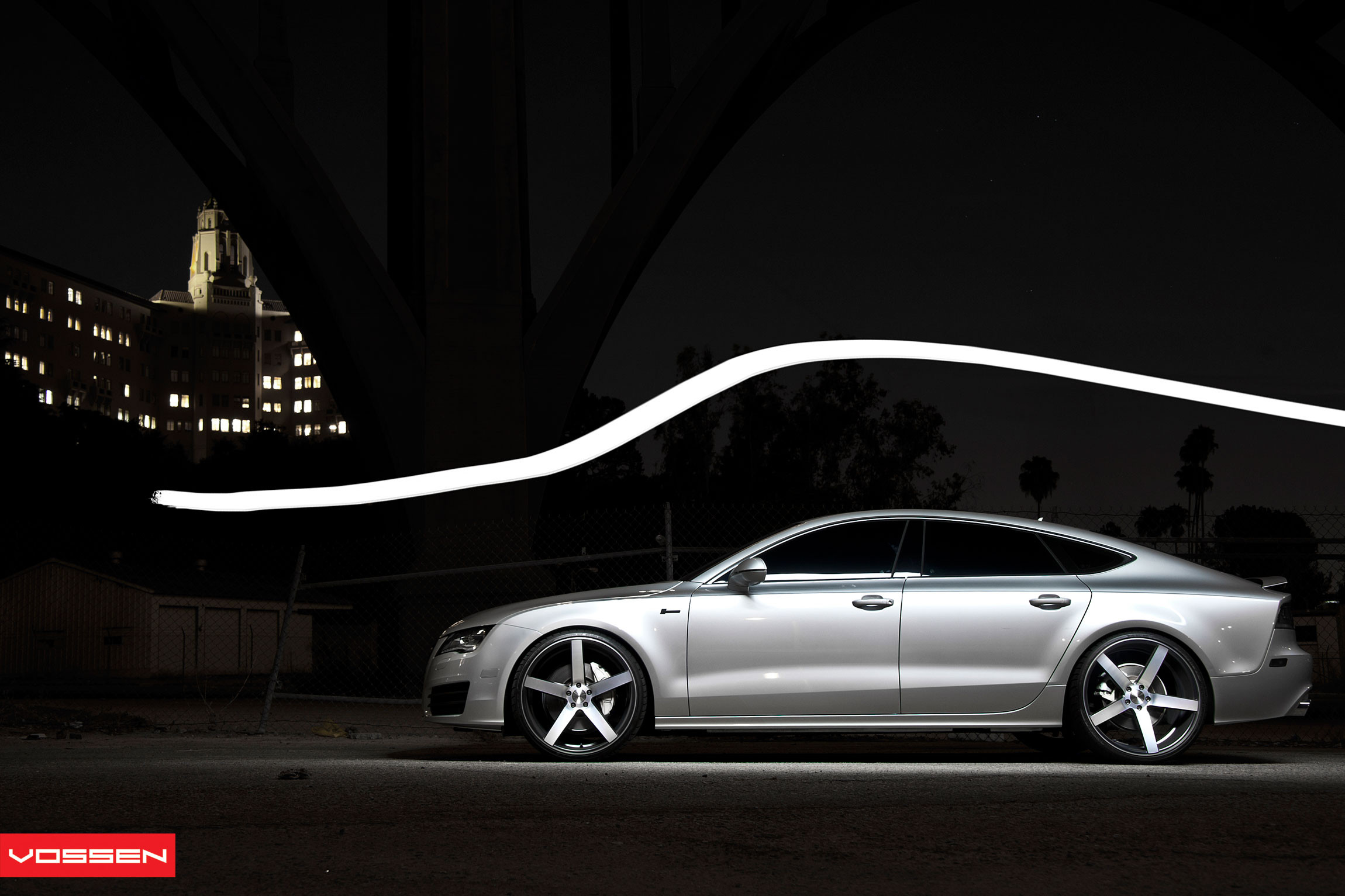 Chrome CV3R Vossen Rims on Silver Audi A7 - Photo by Vossen