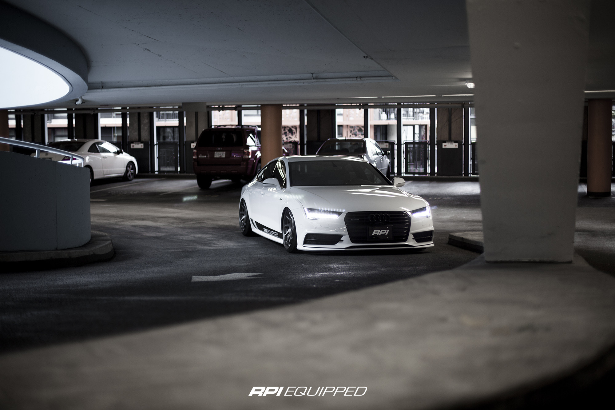 Crystal Clear LED Headlights on White Audi A7 - Photo by Rotiform