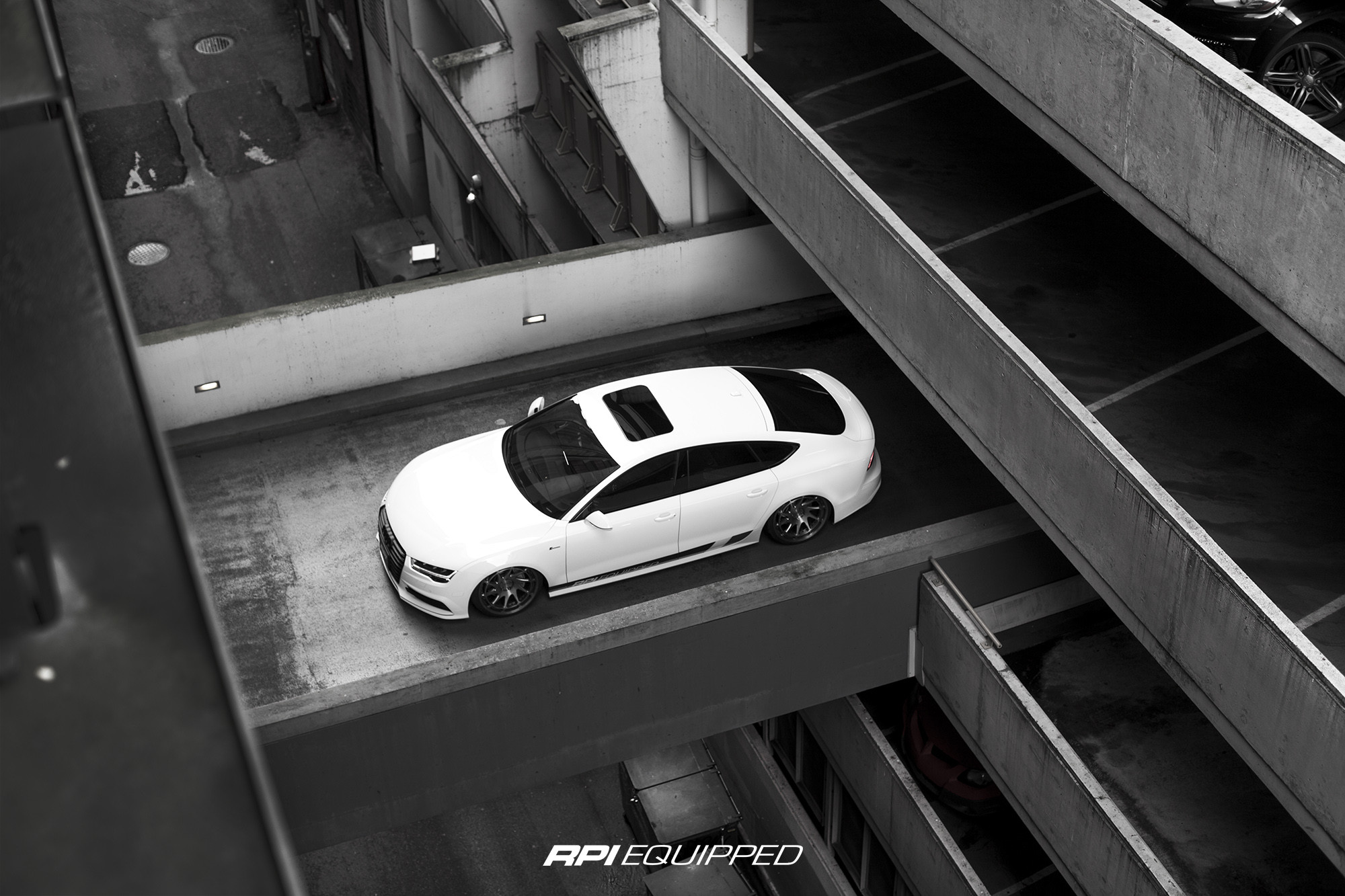 Brushed Gloss Rotiform Wheels on White Audi A7 - Photo by Rotiform