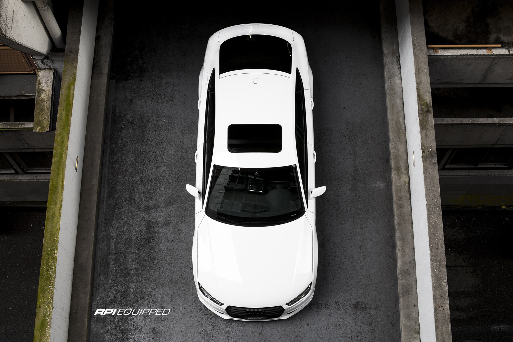 White Audi A7 with Custom Front Bumper - Photo by Rotiform