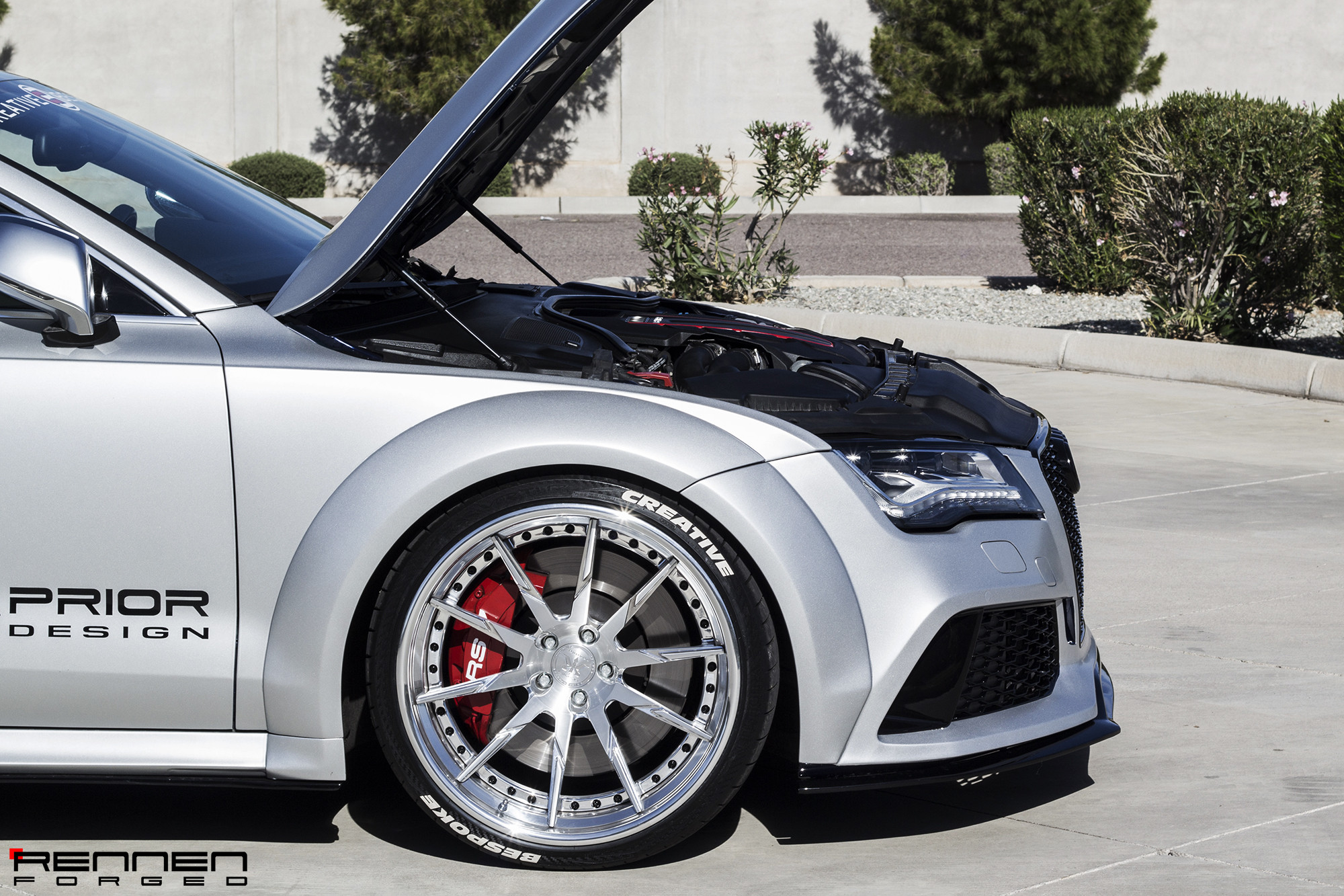 Bespoke Tires on Custom Silver Audi A7 - Photo by Rennen International