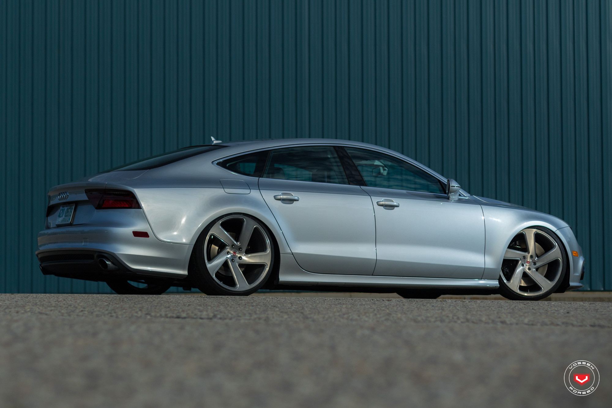 Custom Gray Audi A7 Side Skirts - Photo by Vossen